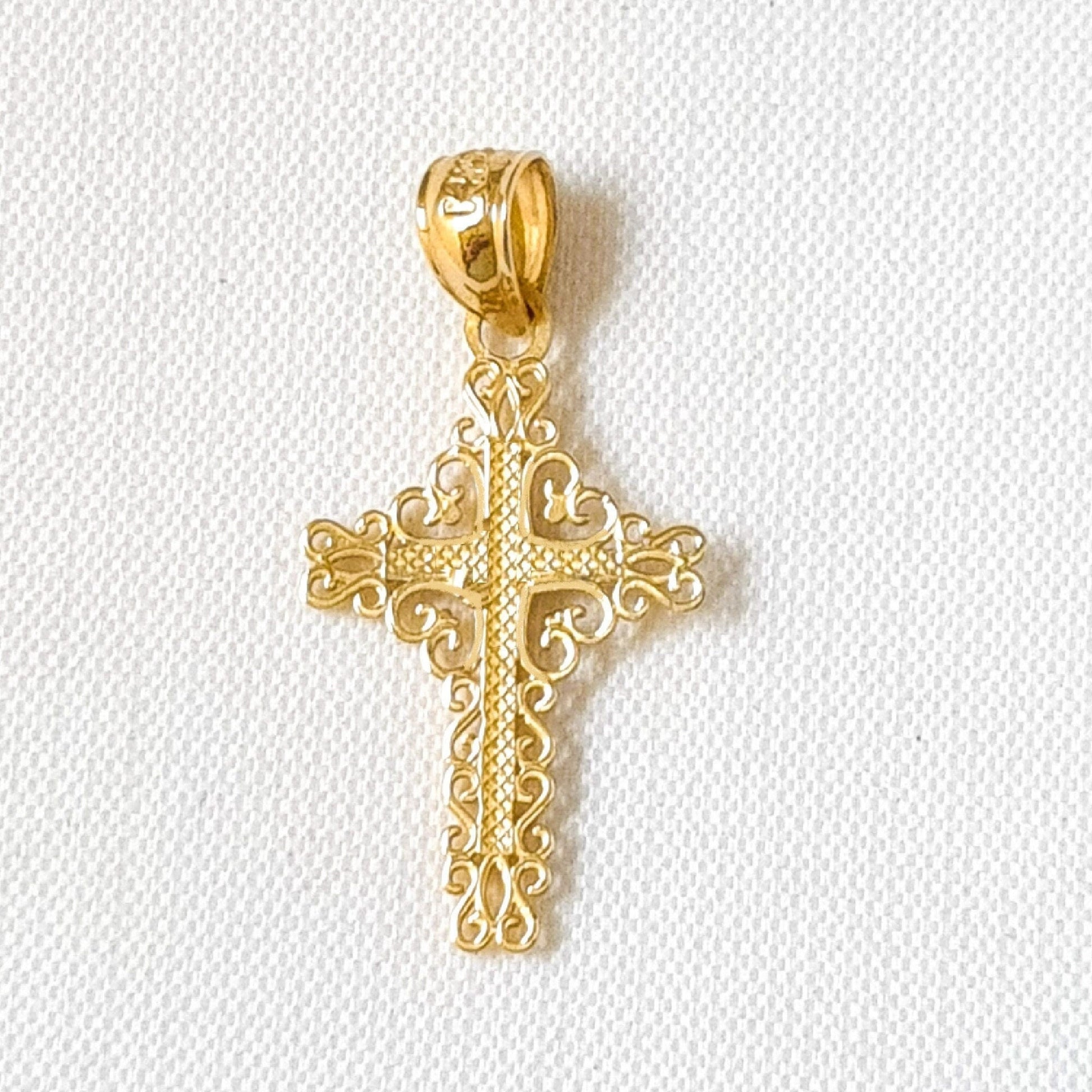 14K Yellow Gold Cross Pendant