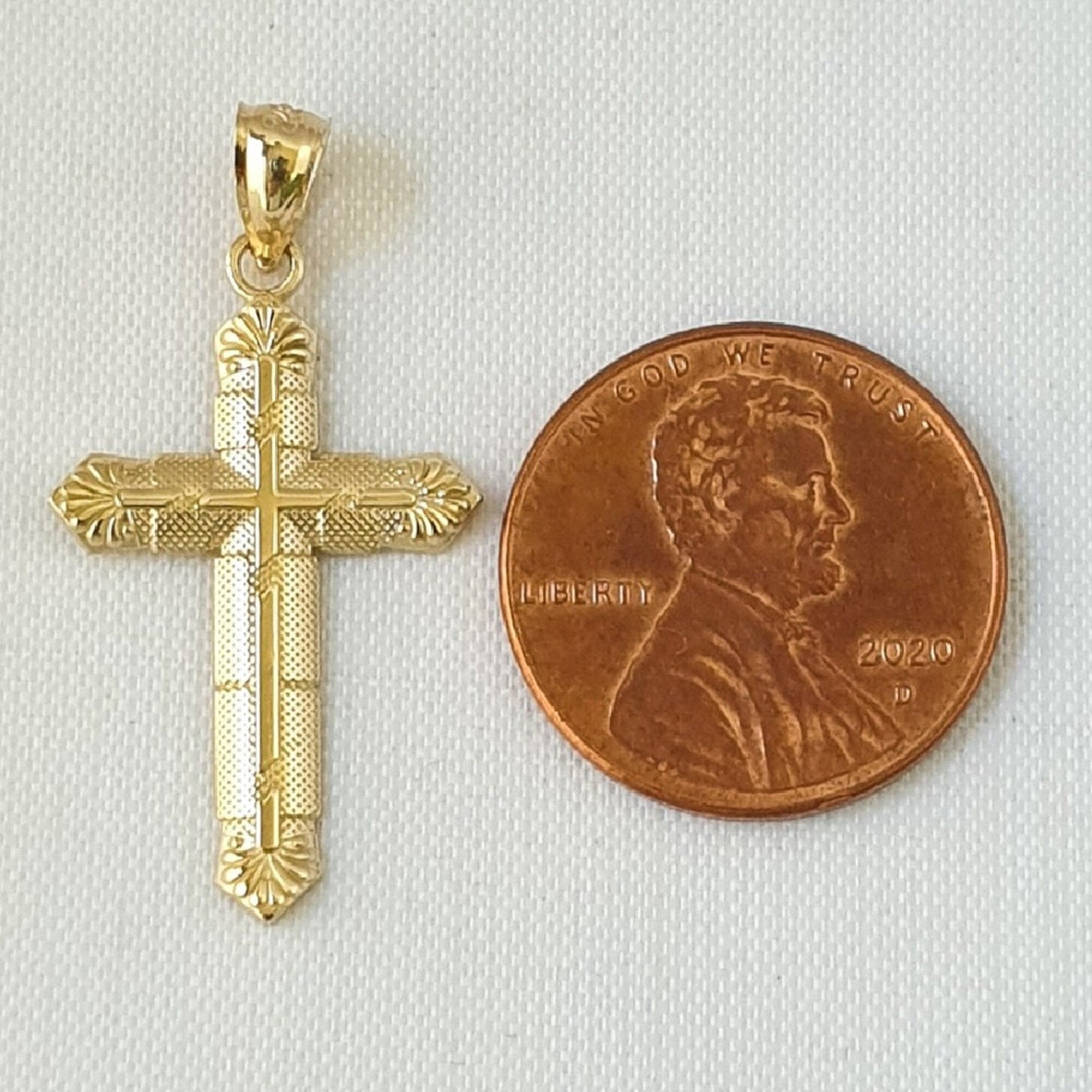 14K Yellow Gold Cross Pendant