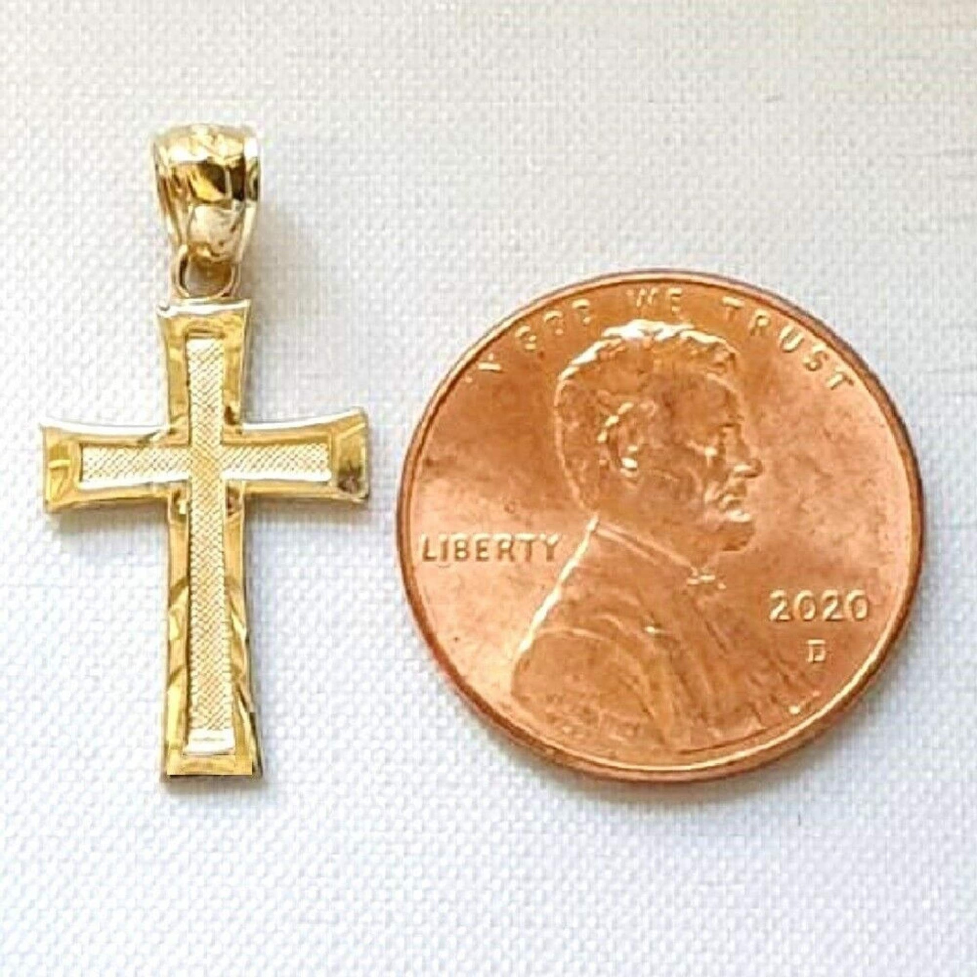 14K Yellow Gold Cross Pendant