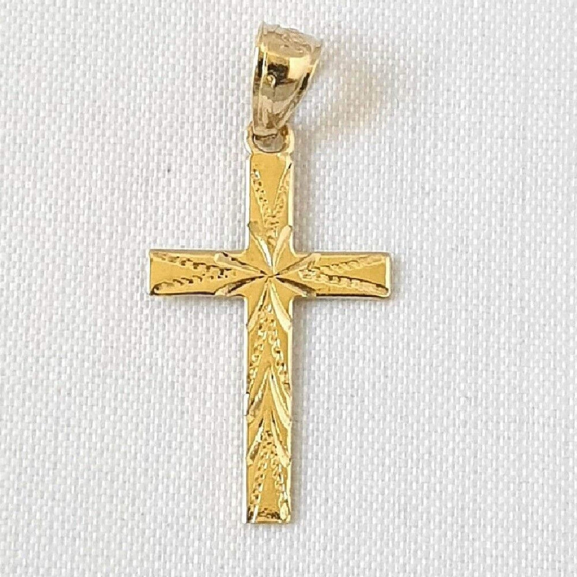 14K Yellow Gold Cross Pendant