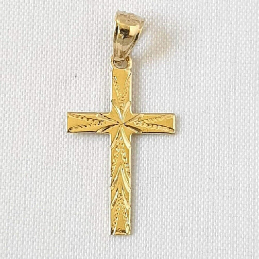 14K Yellow Gold Cross Pendant