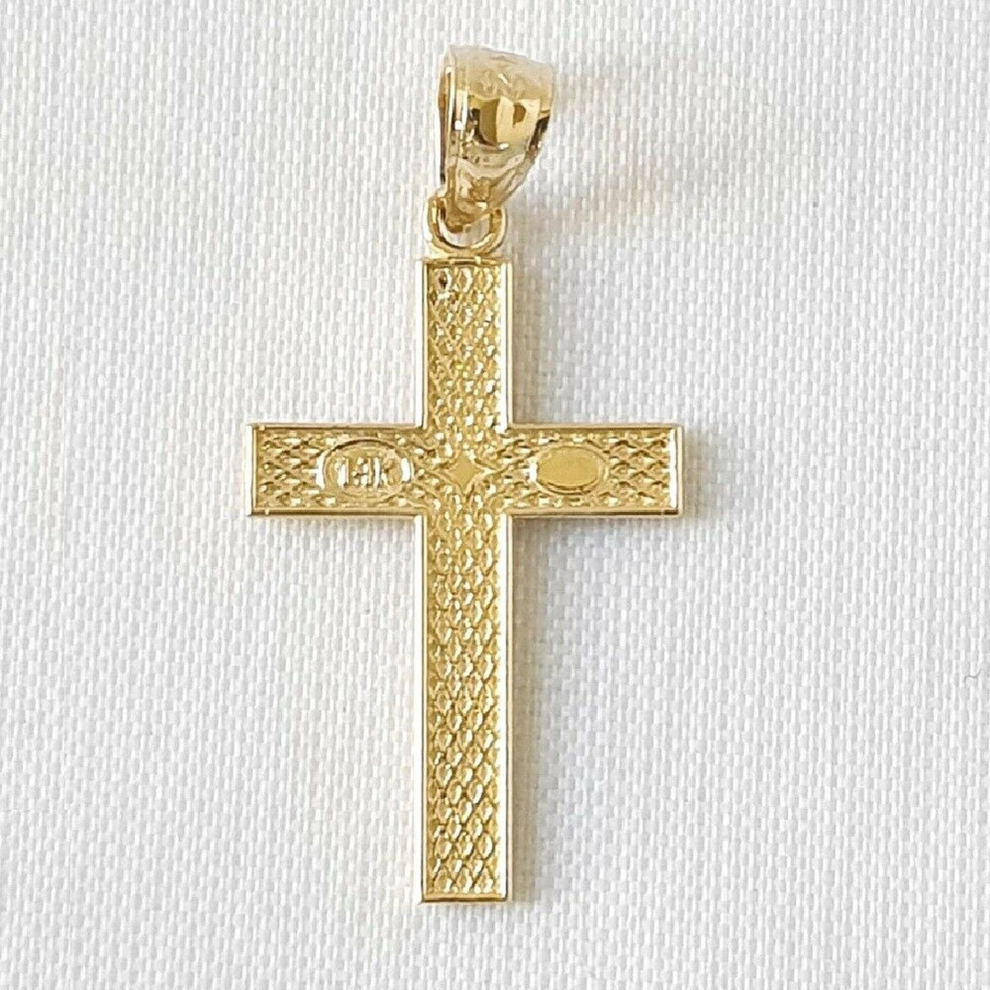 14K Yellow Gold Cross Pendant