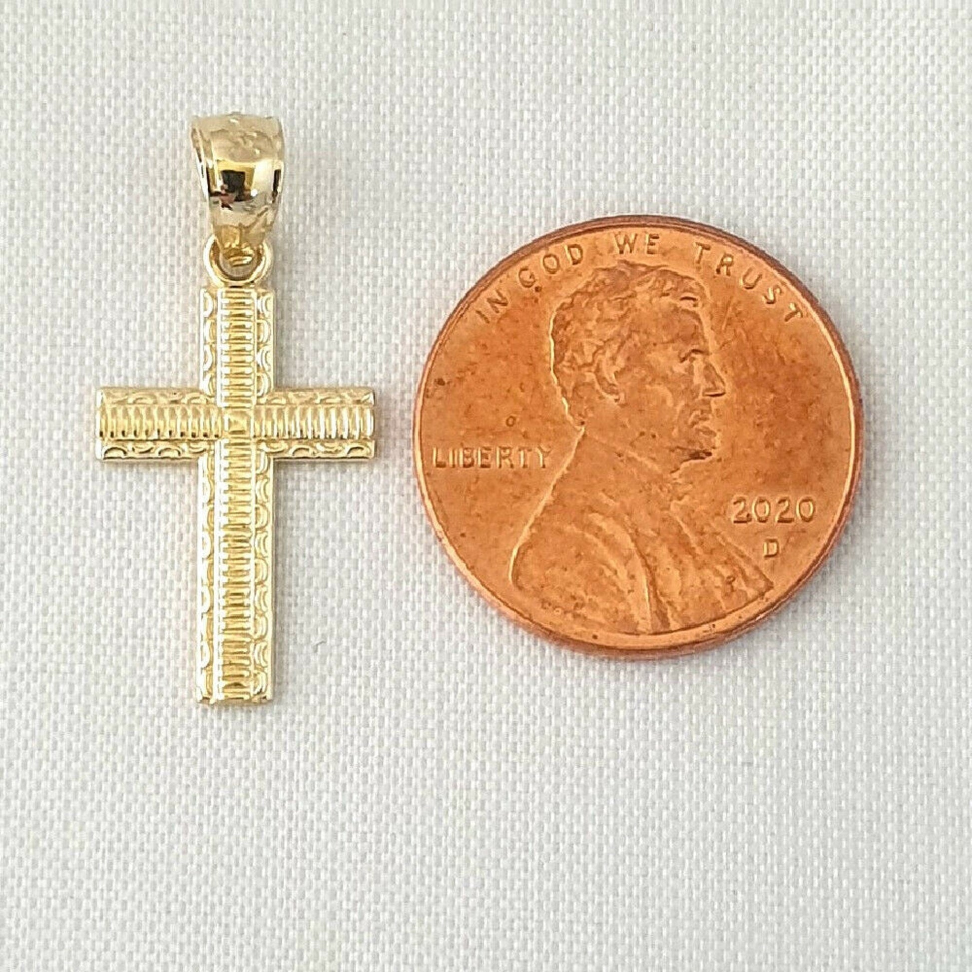 14K Yellow Gold Cross Pendant