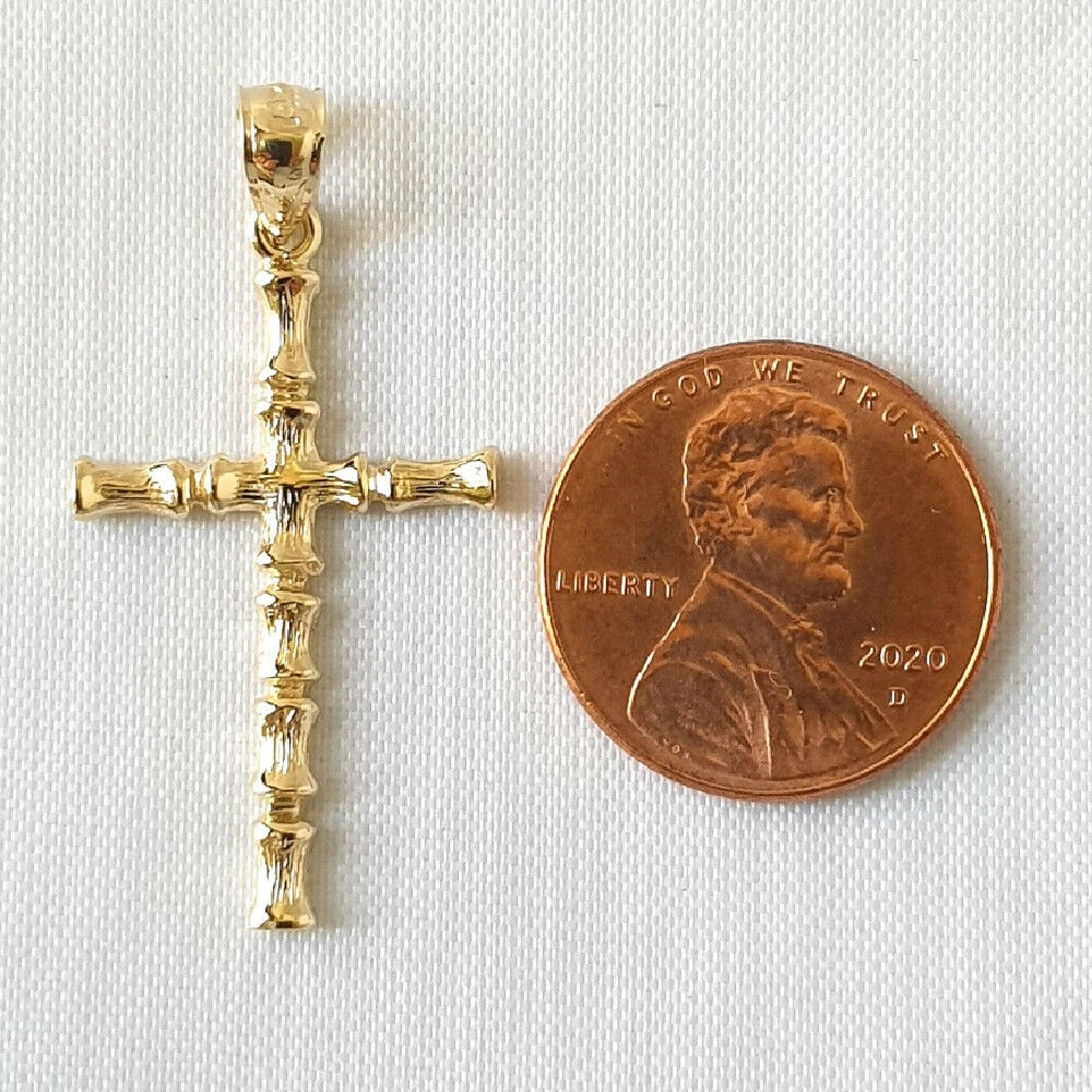 14K Yellow Gold Cross Pendant