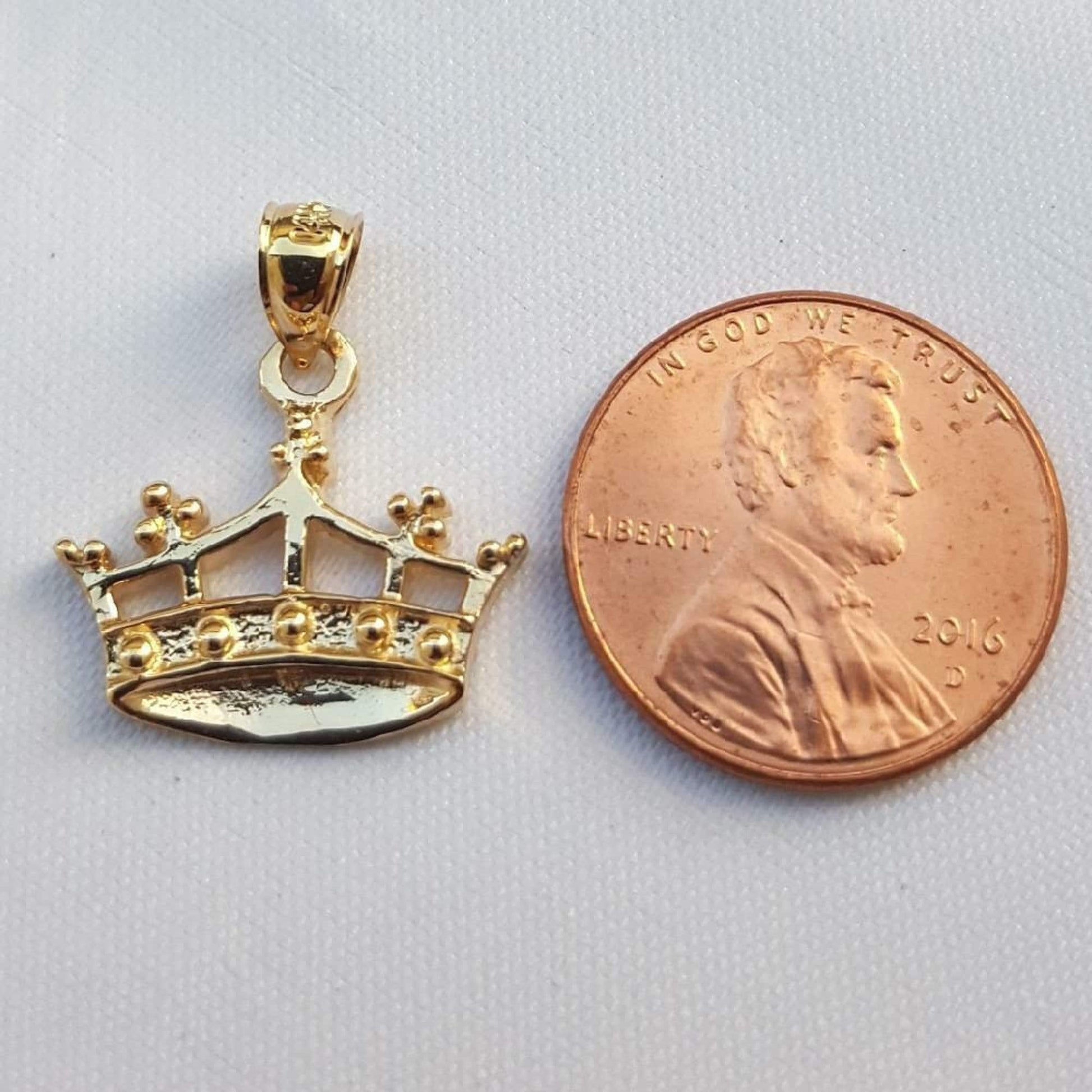 14K Yellow Gold CROWN Pendant