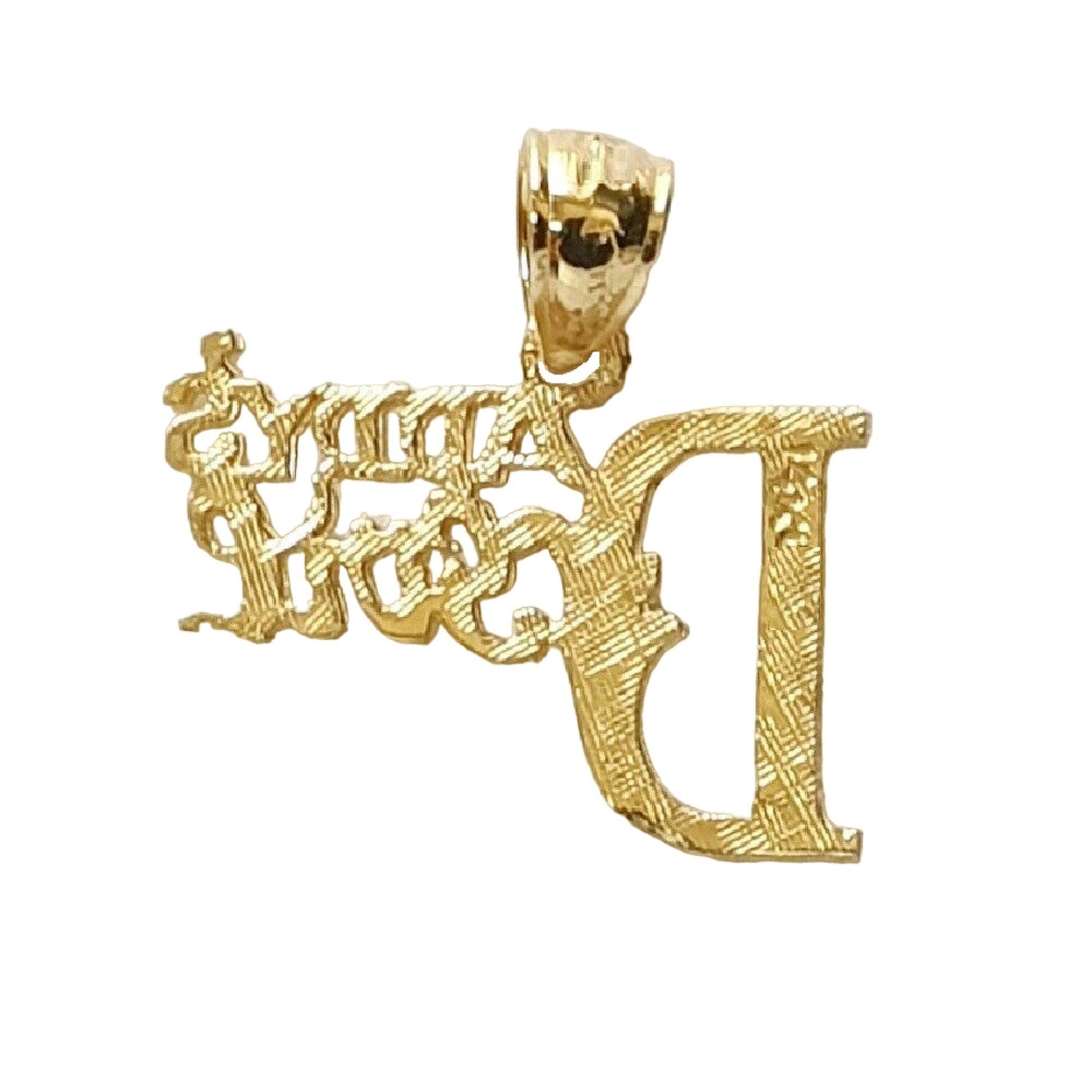 14K Yellow Gold Daddys Girl Pendant