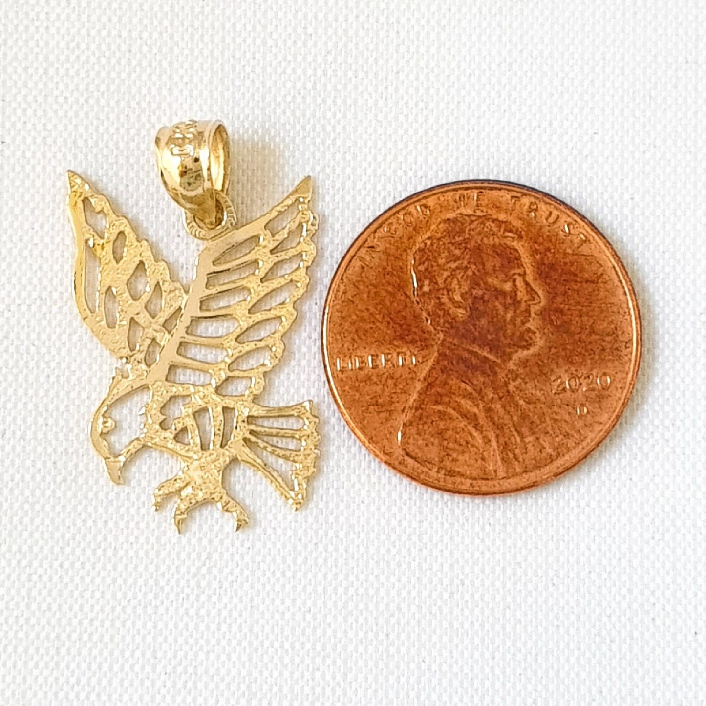 14K Yellow Gold Eagle Pendant