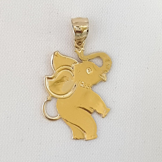 14K Yellow Gold Elephant Pendant