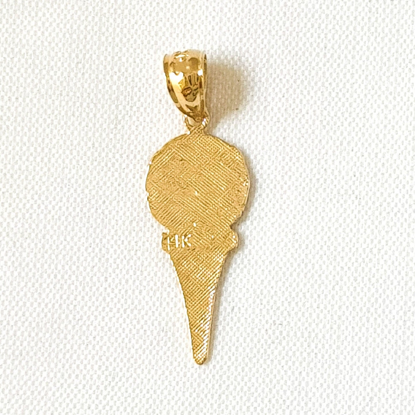 14K Yellow Gold Golf Ball on Tee Pendant