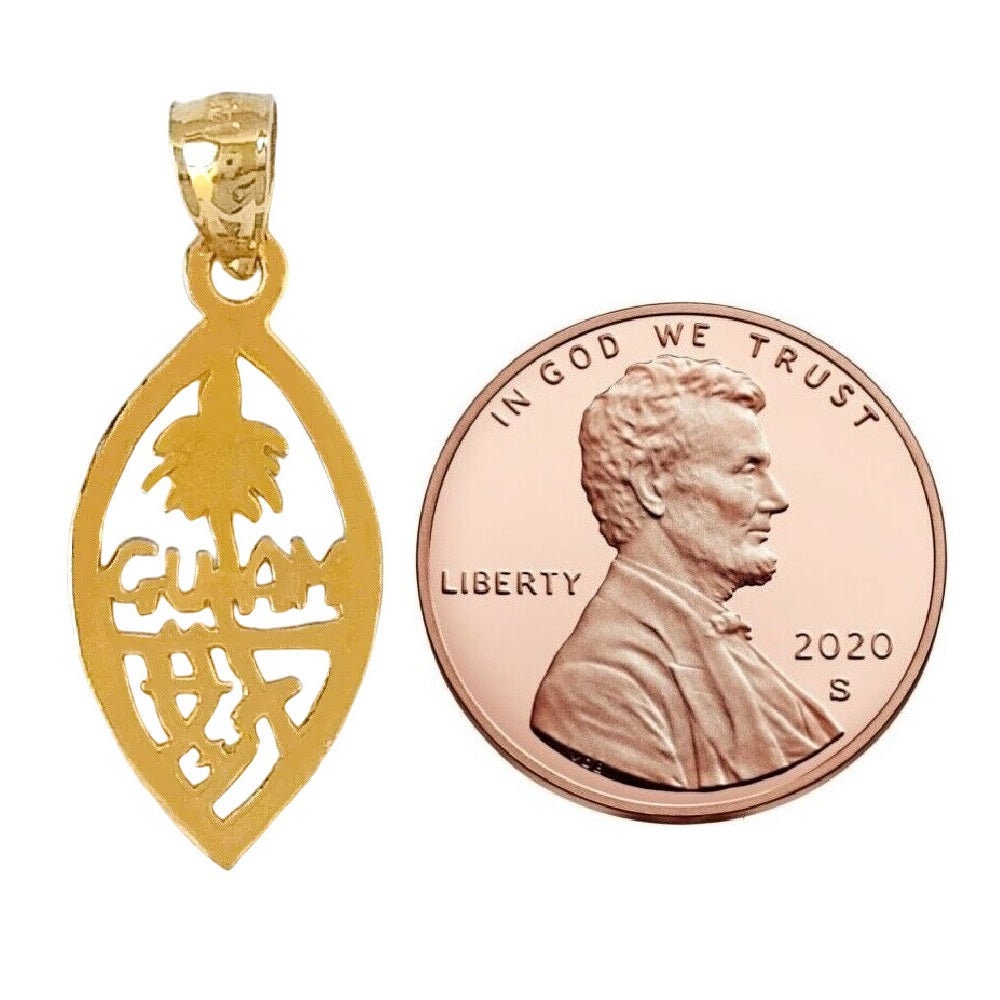 14K Yellow Gold GUAM Pendant