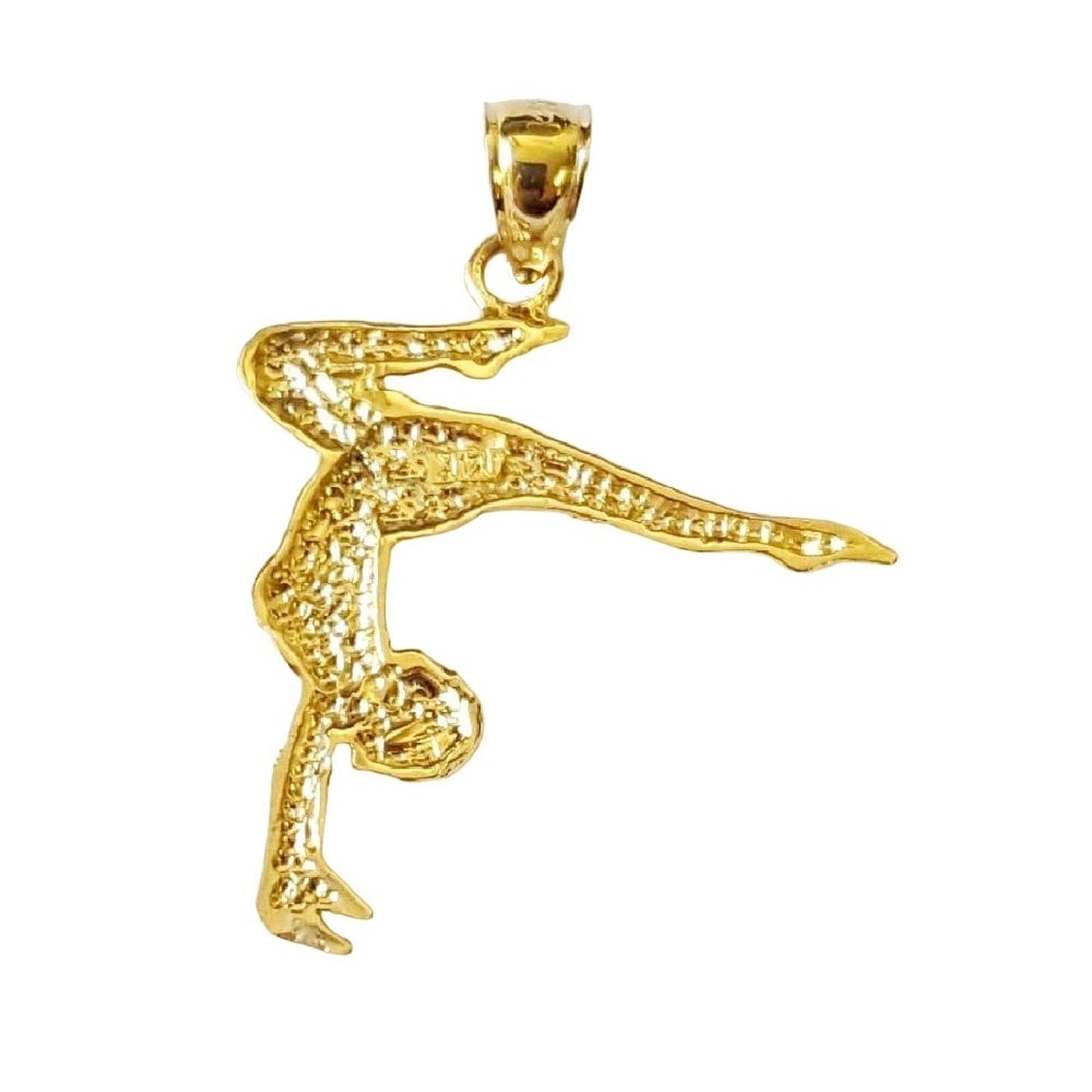 14K Yellow Gold Gymnast Pendant