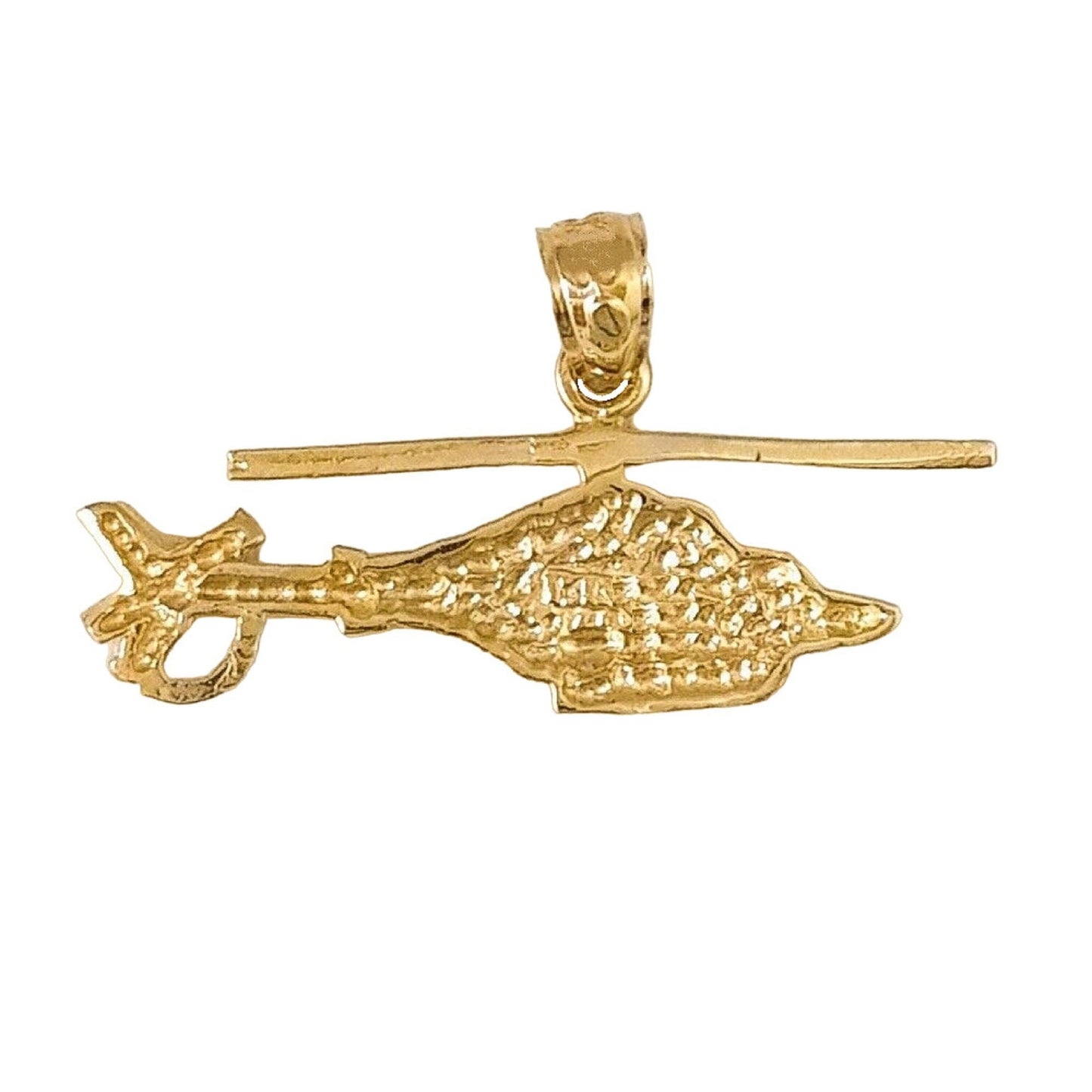 14K Yellow Gold Helicopter Pendant