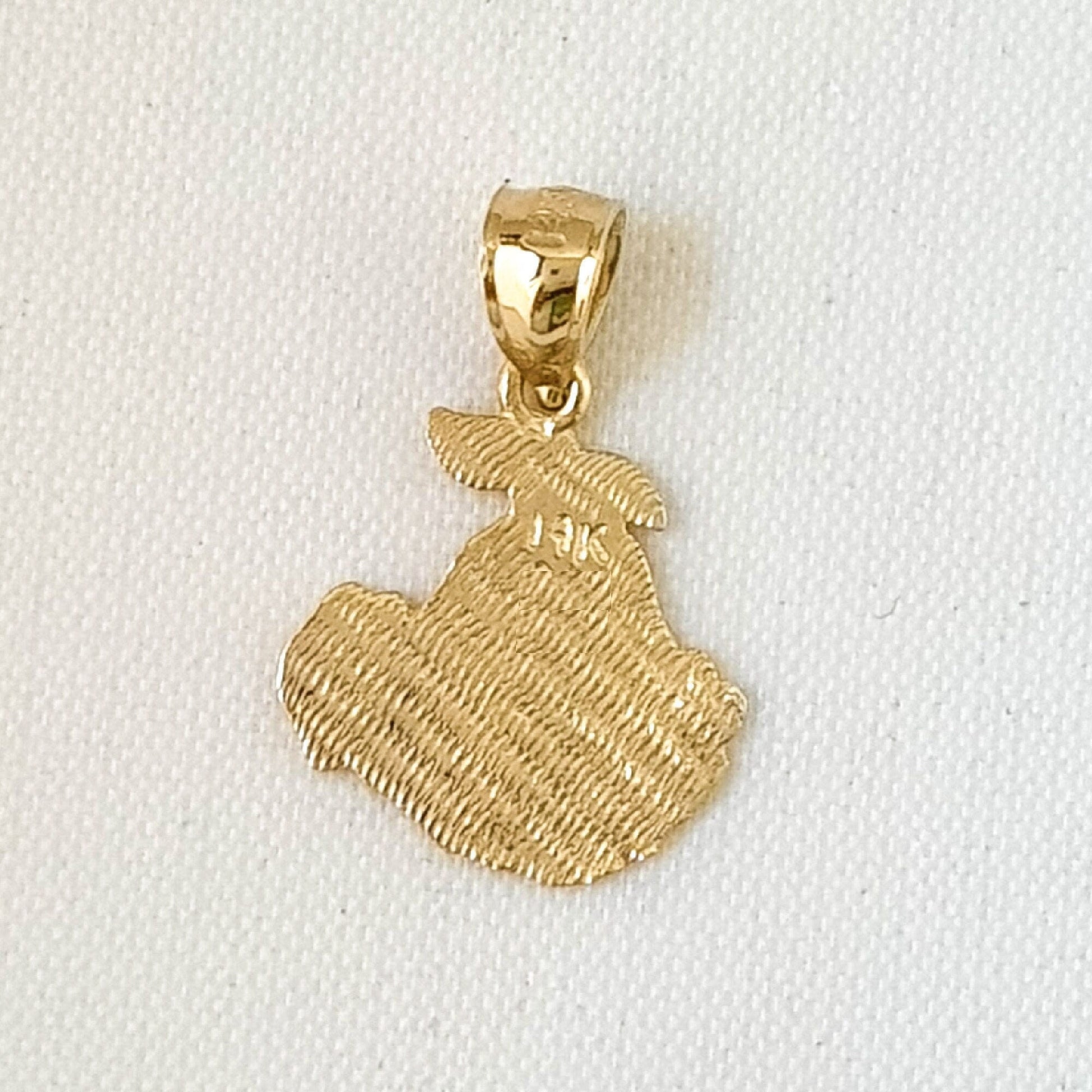 14K Yellow Gold ITS A GIRL Pendant Charm