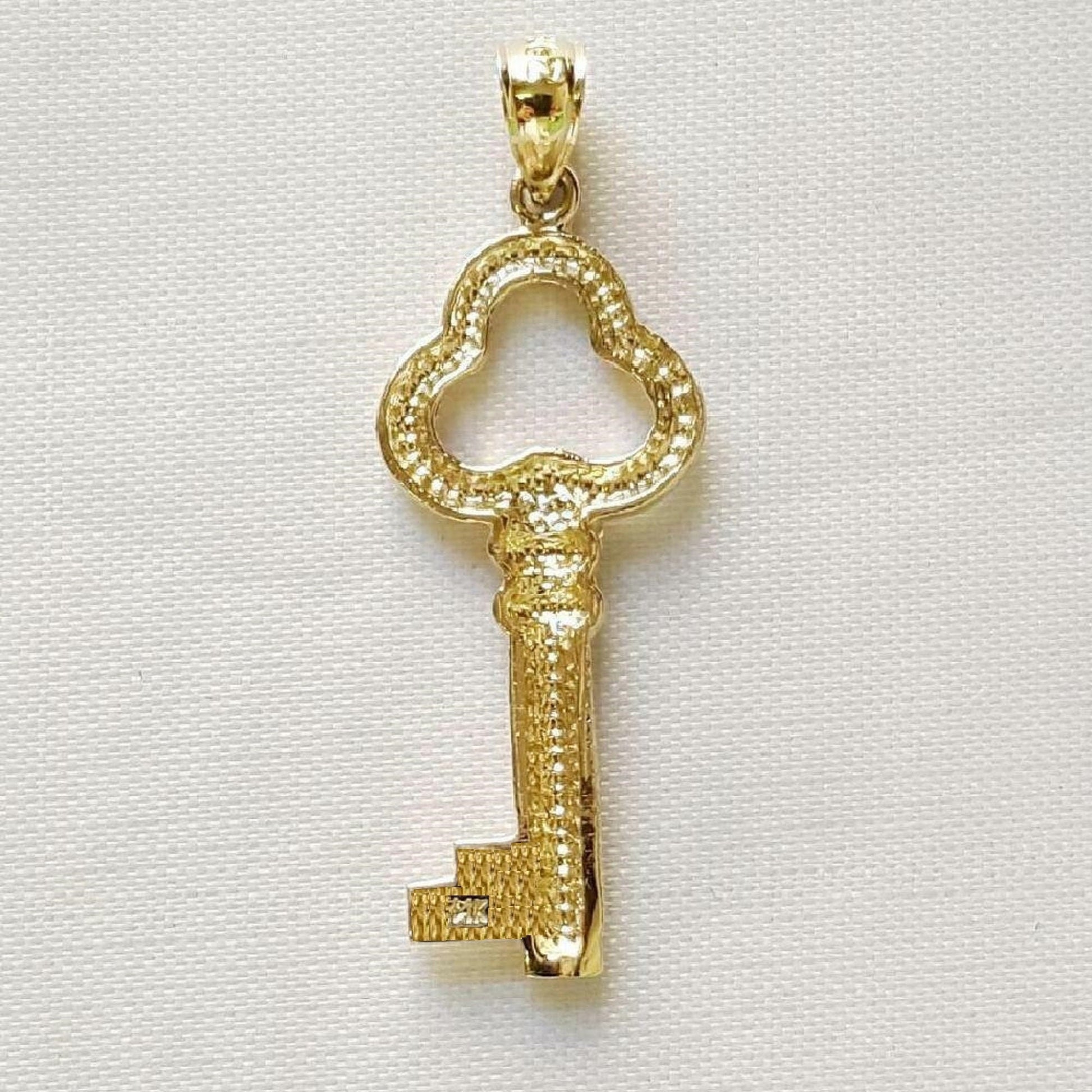 14K Yellow Gold KEY Pendant