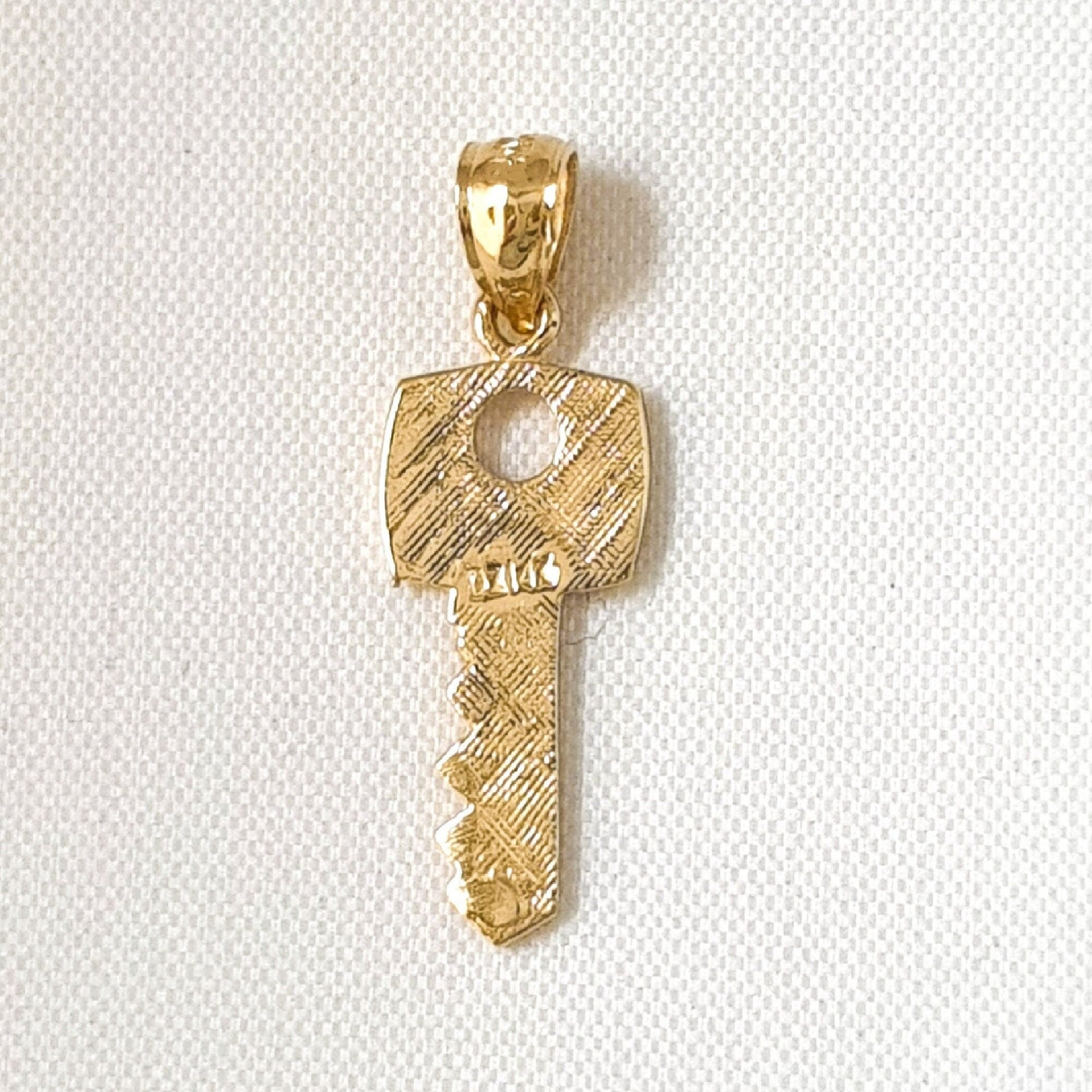 14K Yellow Gold KEY Pendant