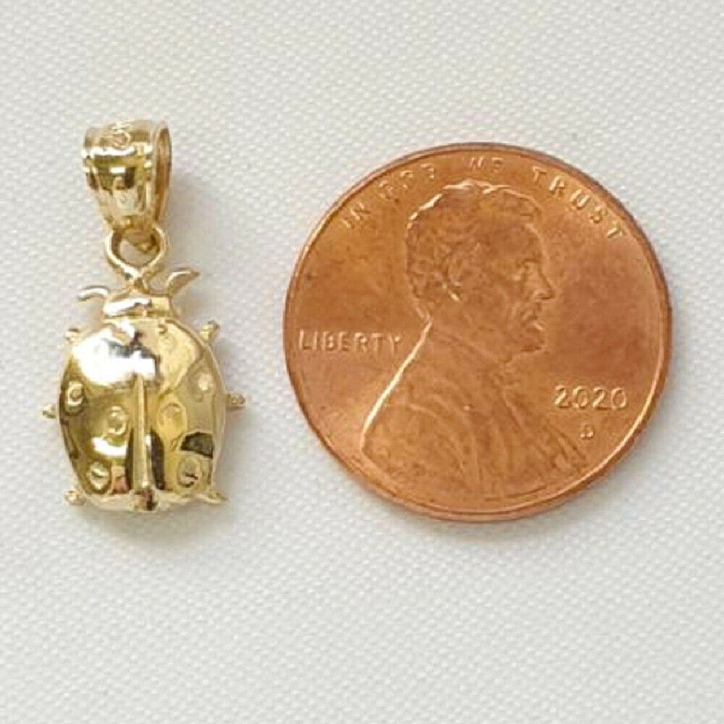 14K Yellow Gold Ladybug Pendant