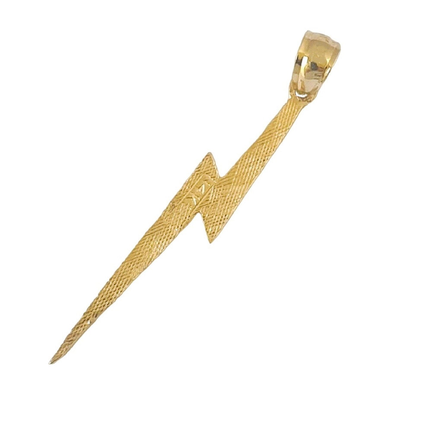 14K Yellow Gold LIGHTNING BOLT Pendant