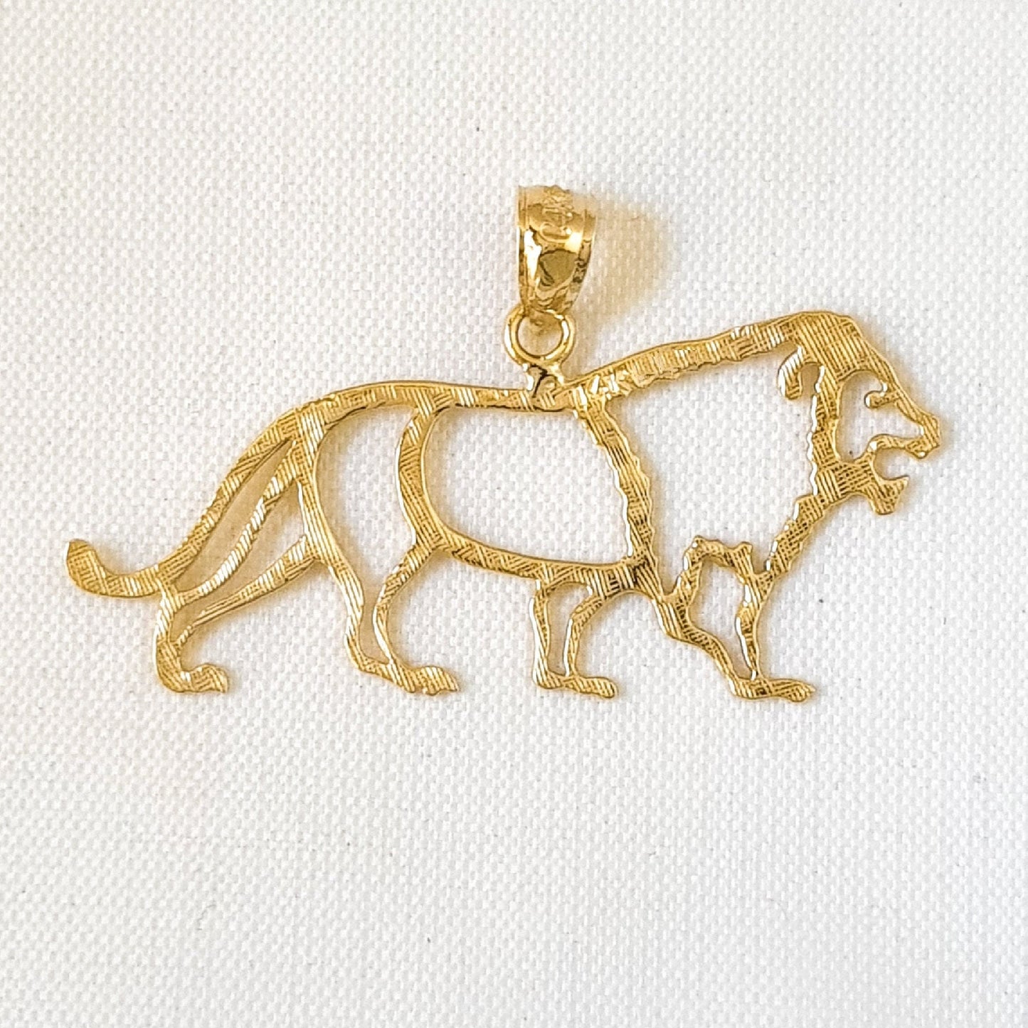 14K Yellow Gold LION Pendant