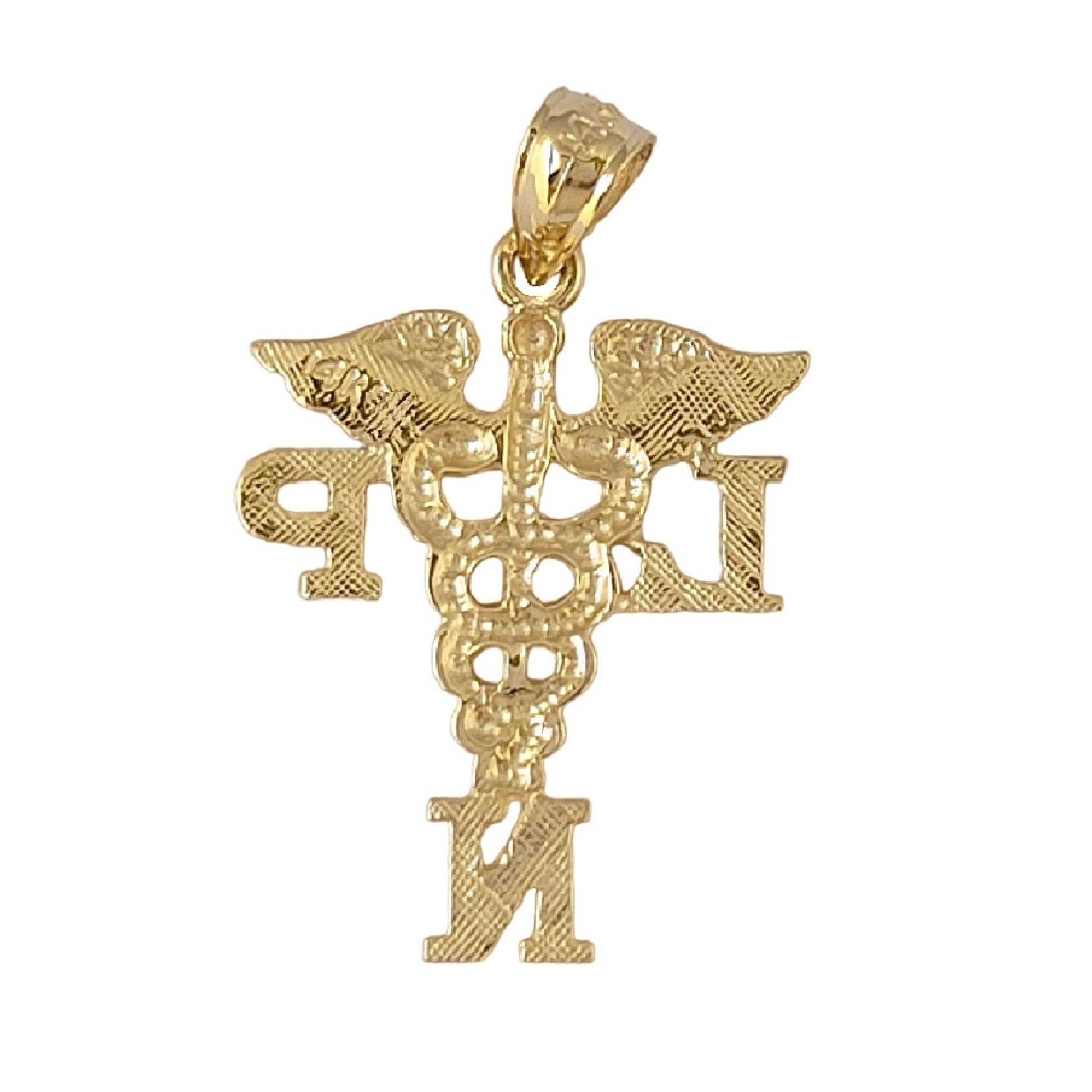 14K Yellow Gold LPN Licensed Practical Nurse Pendant