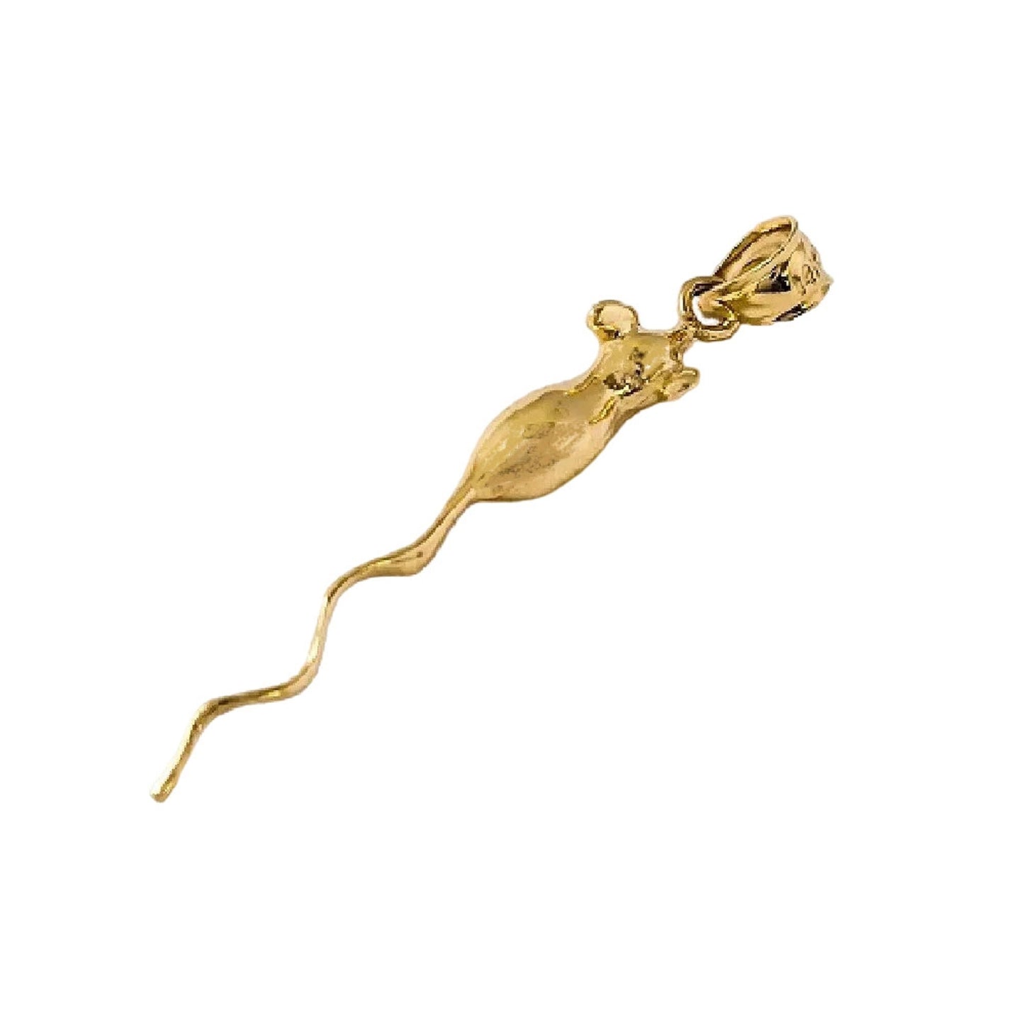 14k Yellow Gold Mouse, Rat Pendant