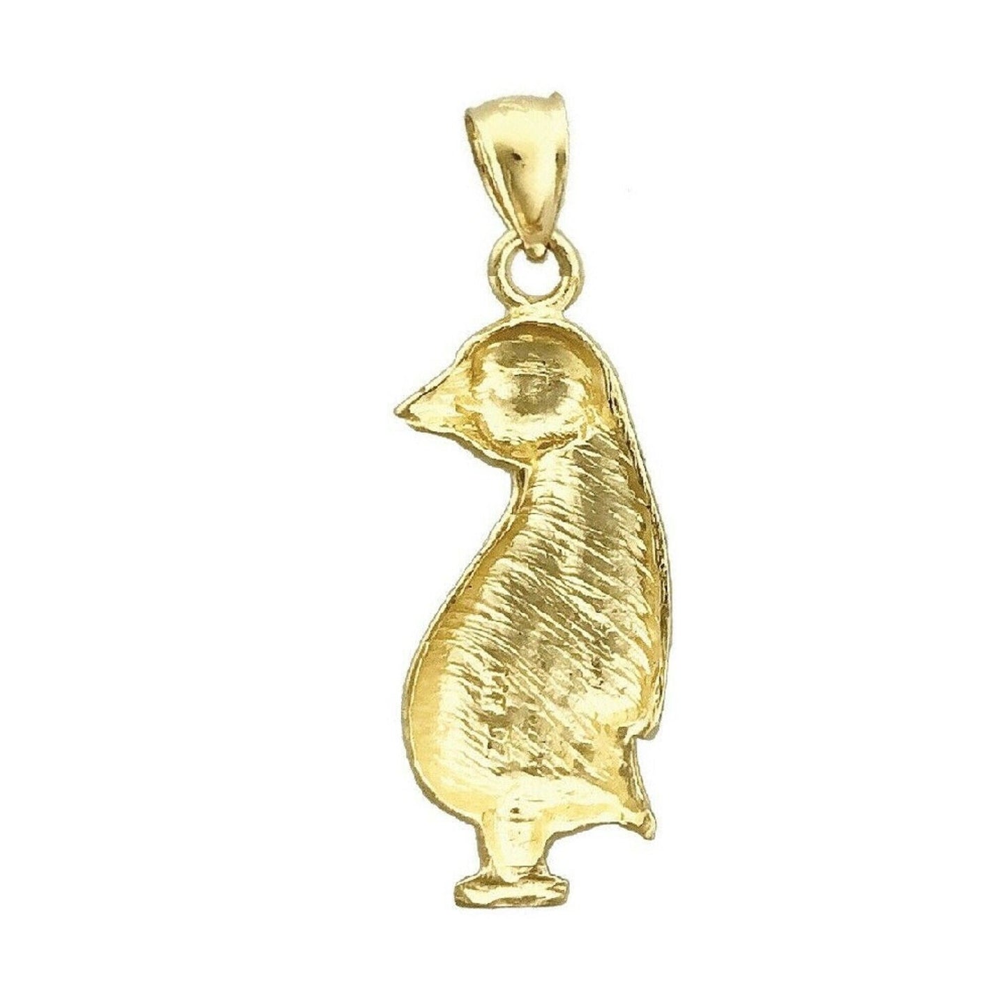 14K Yellow Gold Penguin Pendant