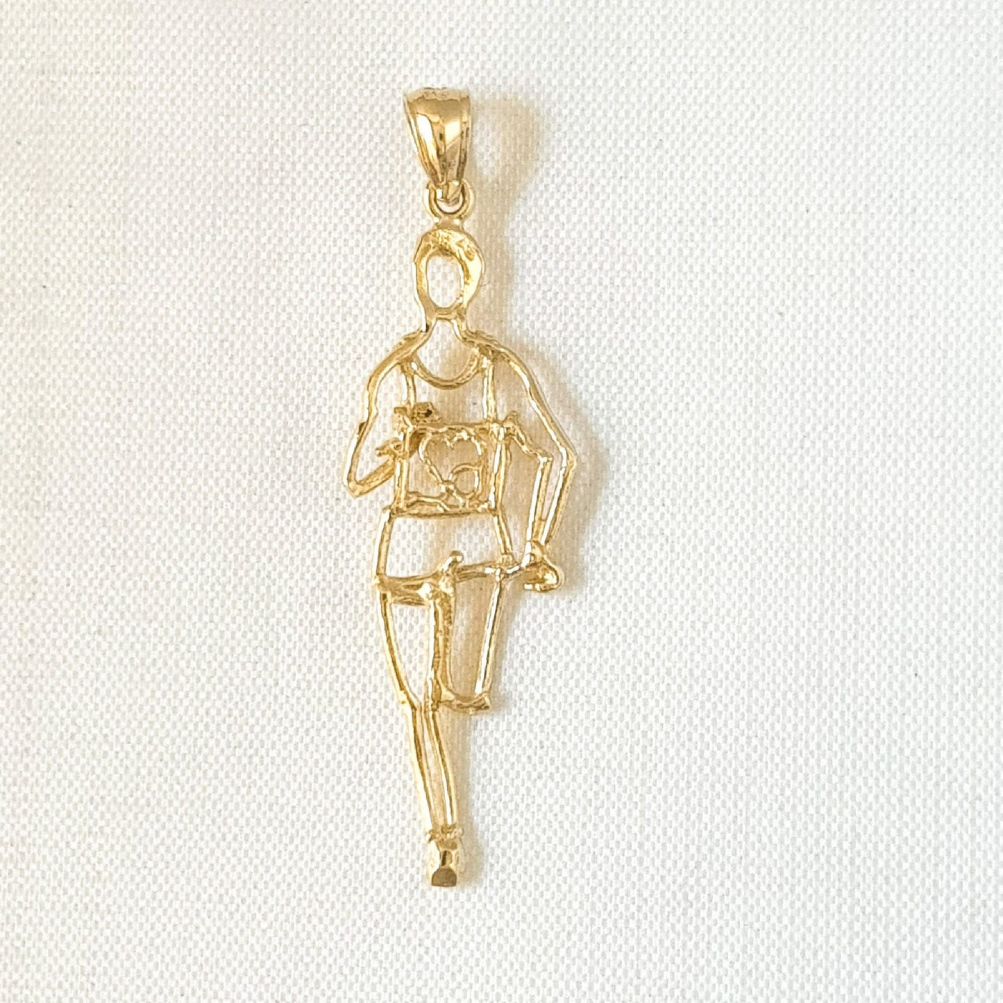 14K Yellow Gold Runner Pendant