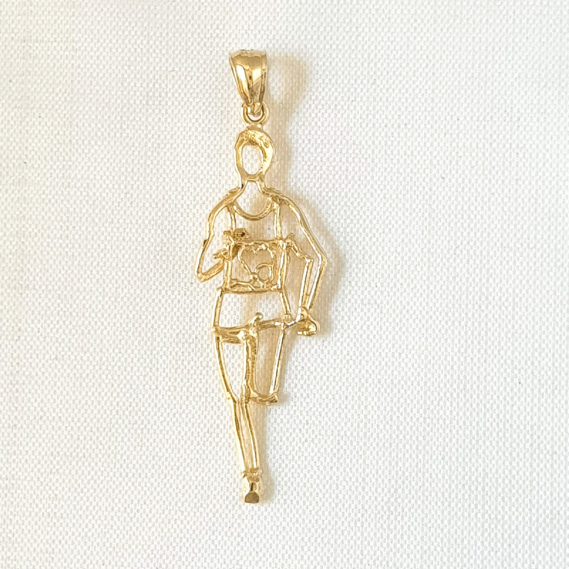 14K Yellow Gold Runner Pendant