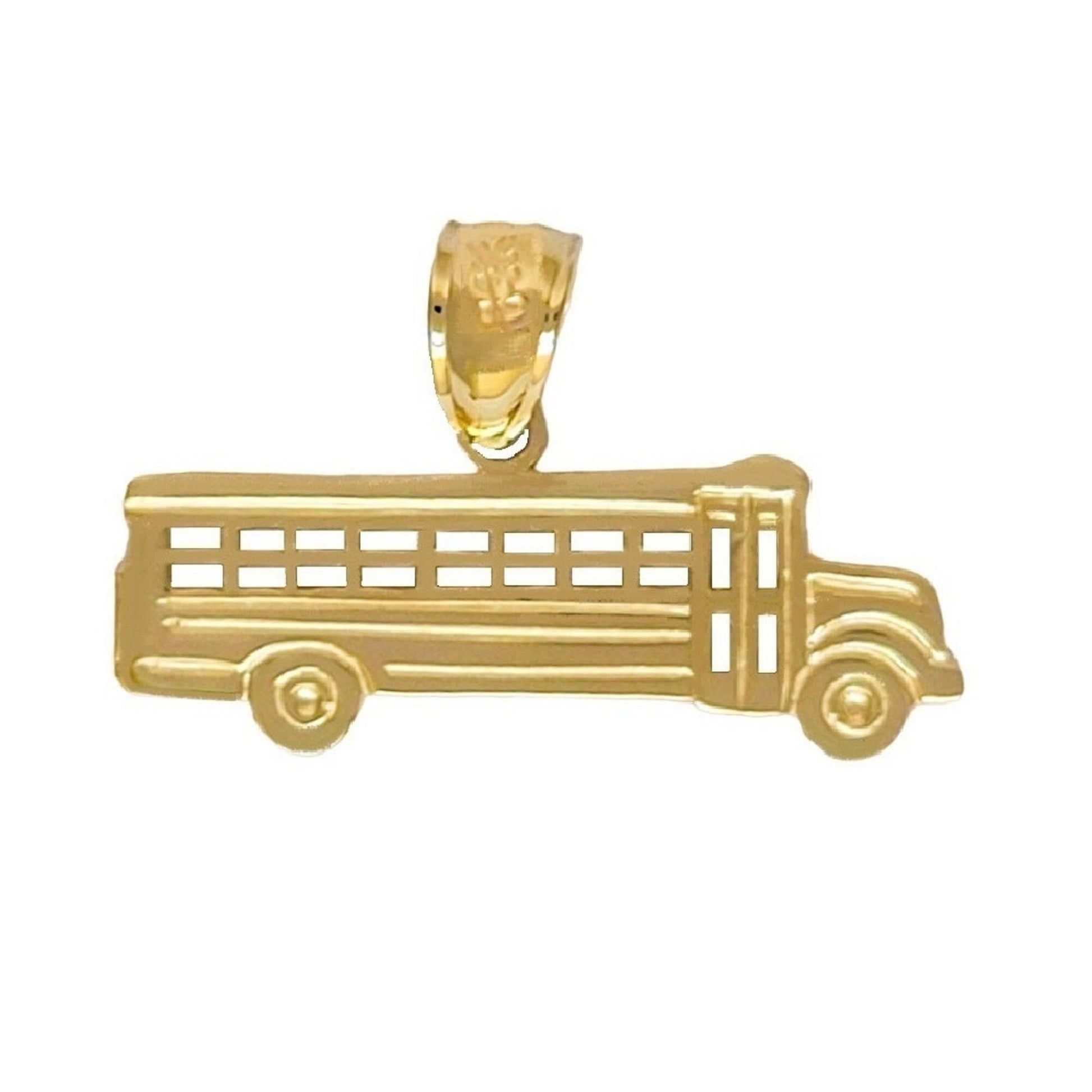 14K Yellow Gold SCHOOL BUS Pendant