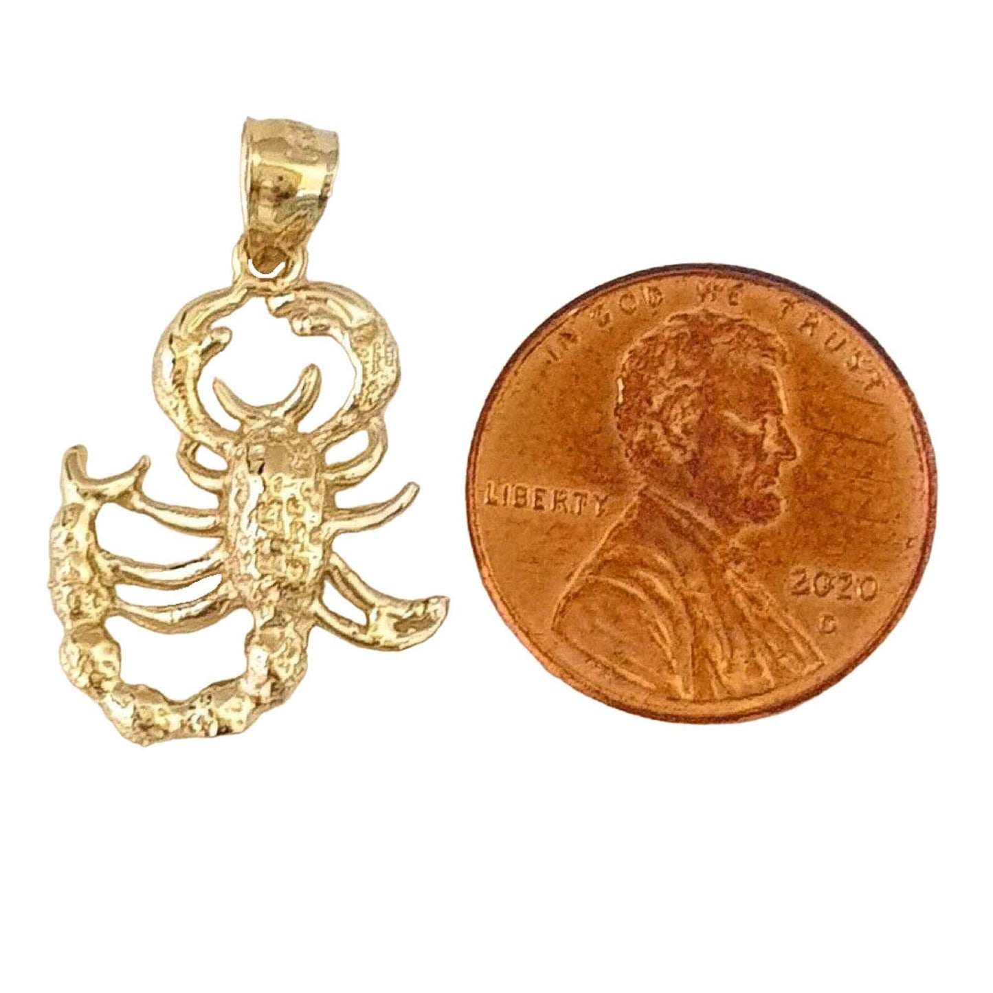 14K Yellow Gold Scorpion Pendant