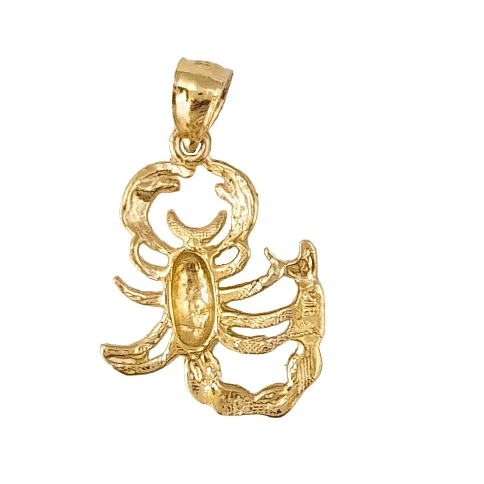 14K Yellow Gold Scorpion Pendant
