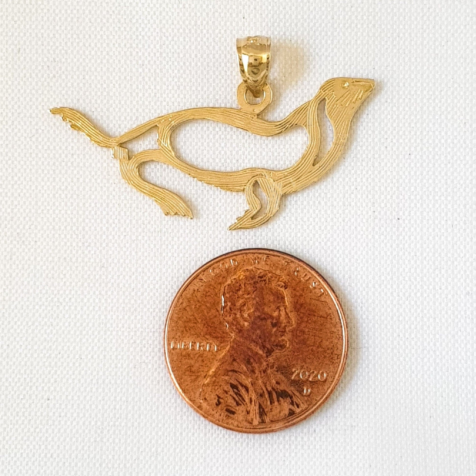 14K Yellow Gold SEAL Pendant