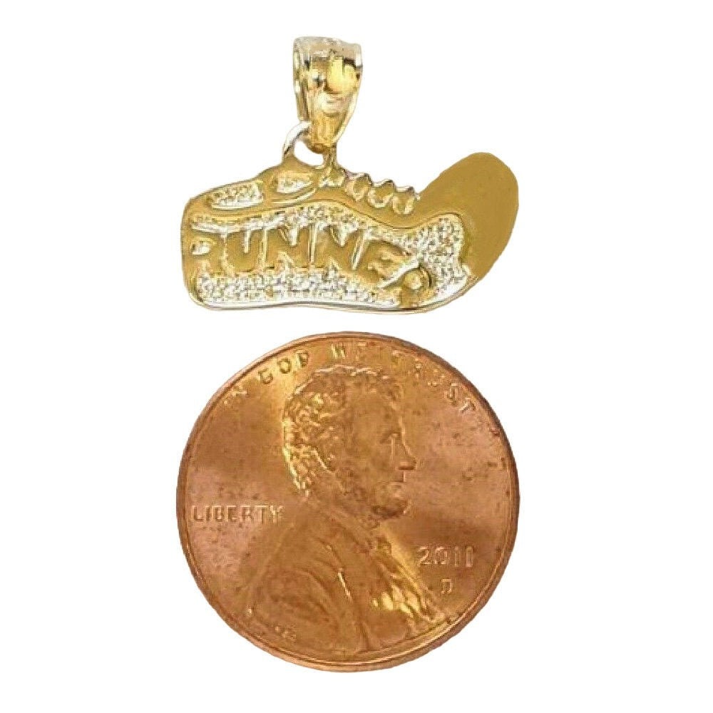 14K Yellow Gold Shoe for Runner Pendant