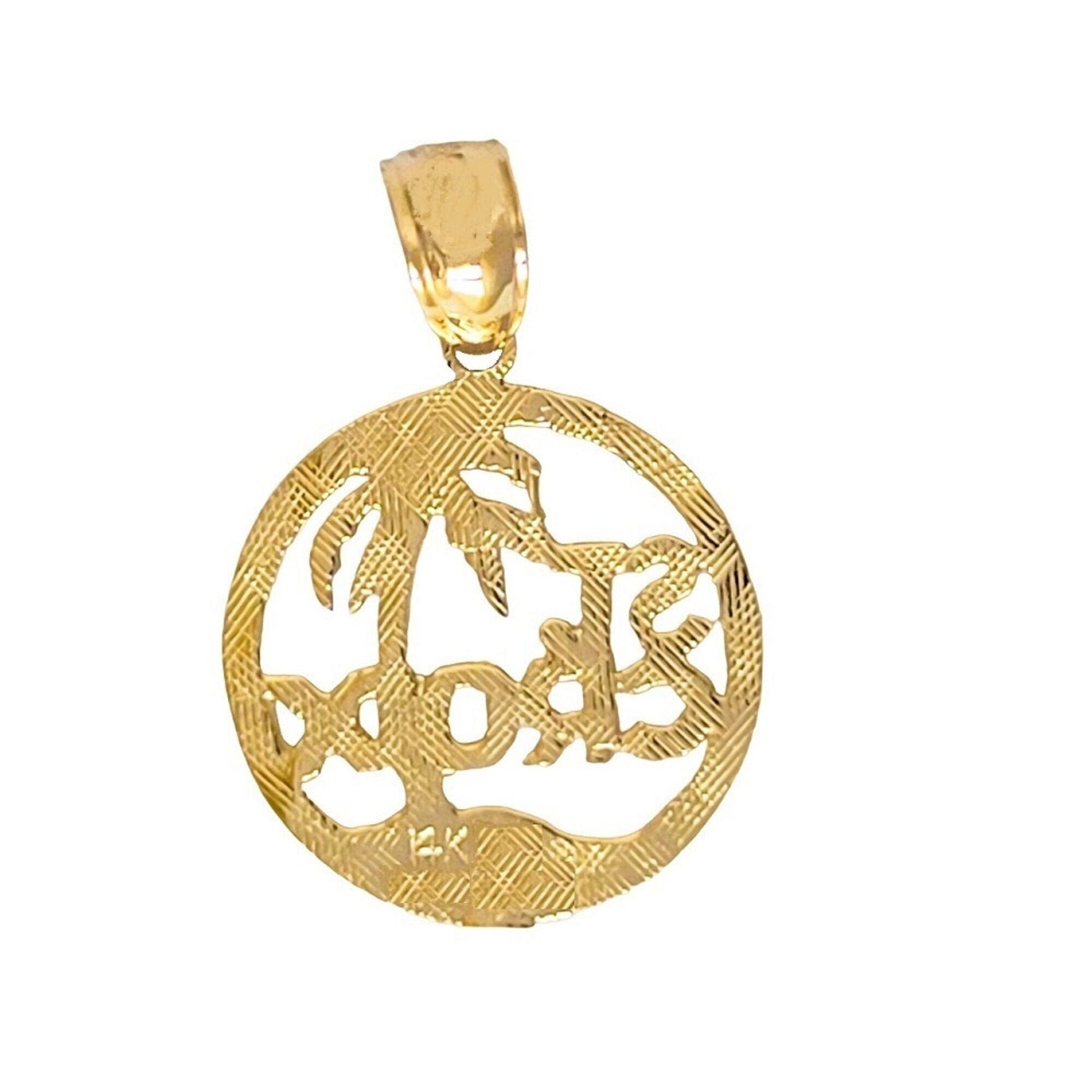 14k Yellow Gold St. Croix Virgin Islands Pendant