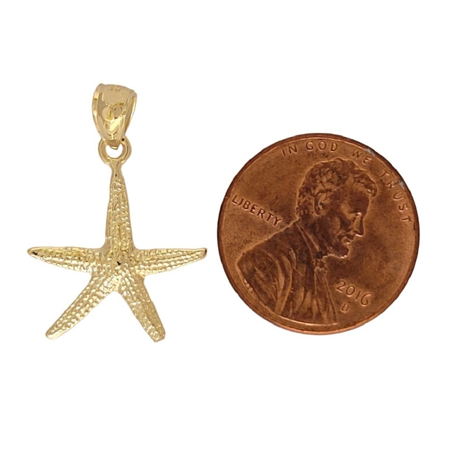 14K Yellow Gold Starfish Pendant