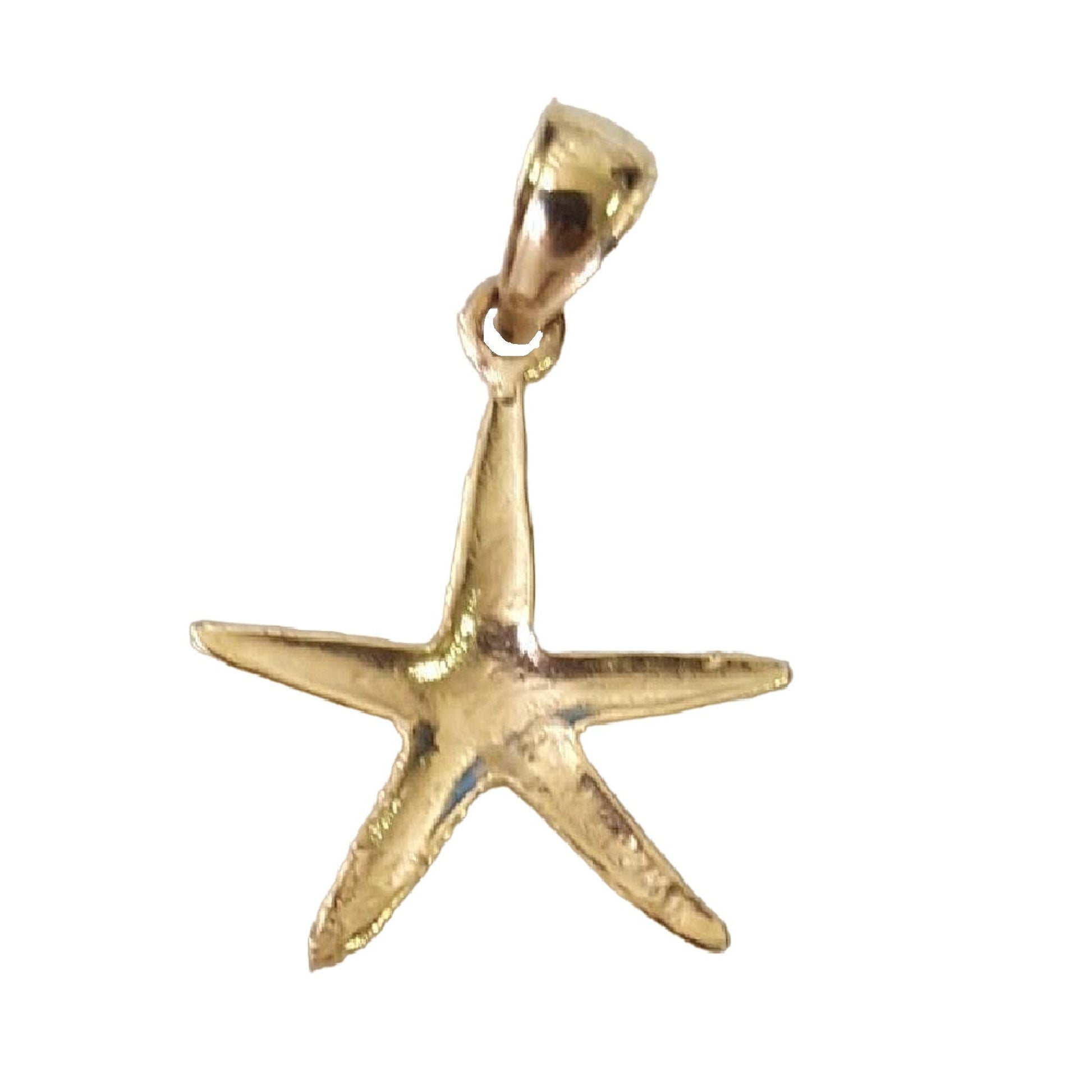 14K Yellow Gold Starfish Pendant
