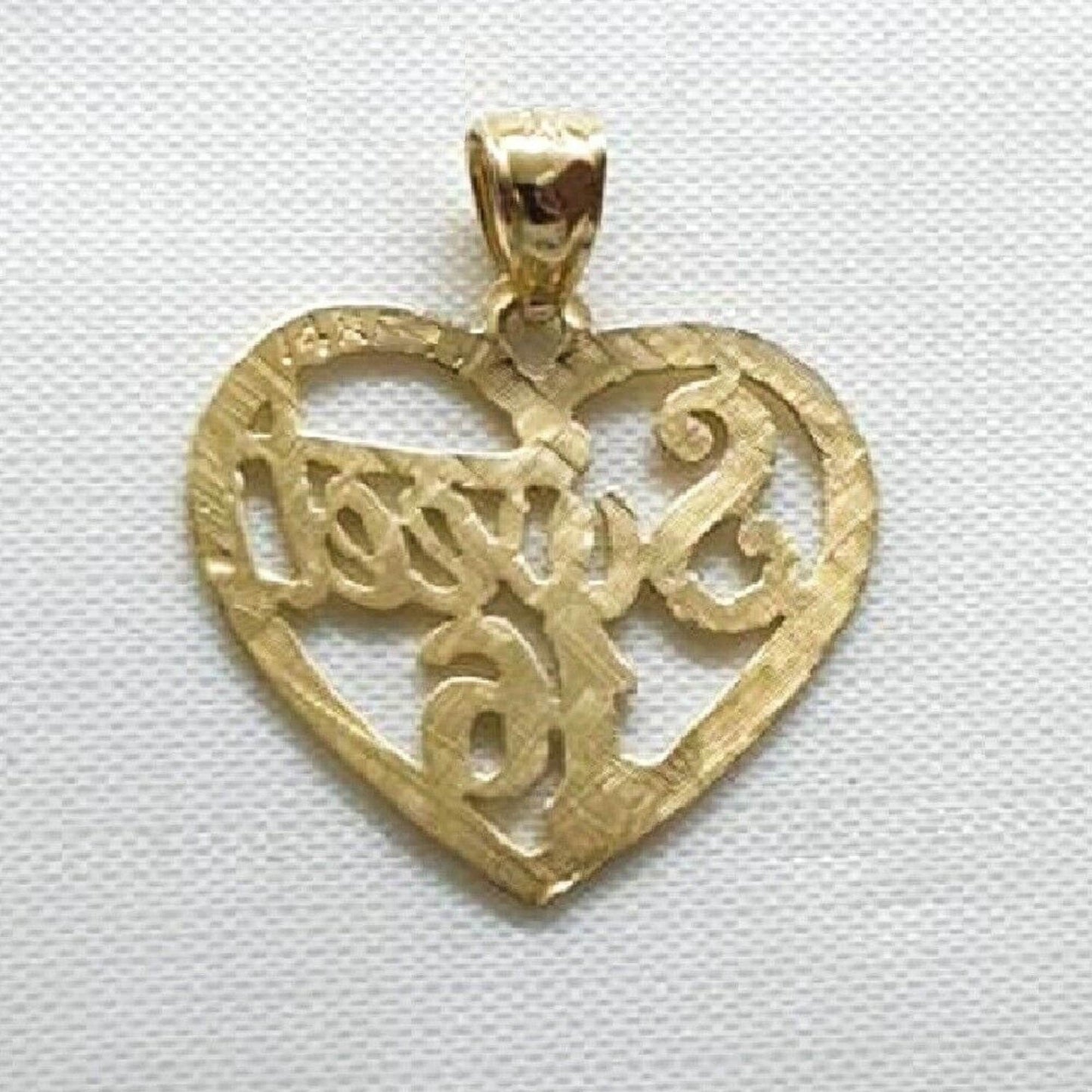 14K Yellow Gold Sweet 16 Heart Pendant