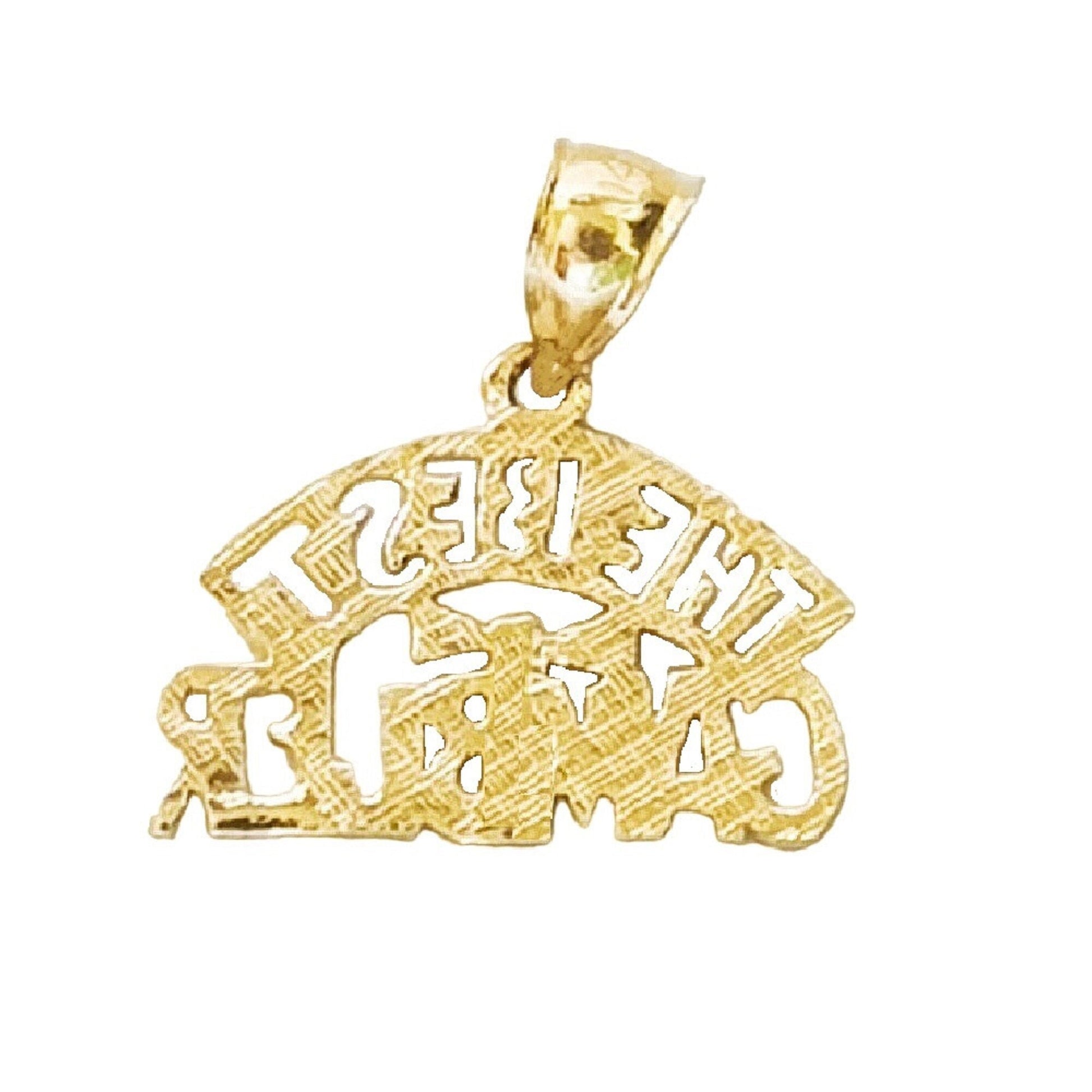 14K Yellow Gold The Best Gambler Pendant