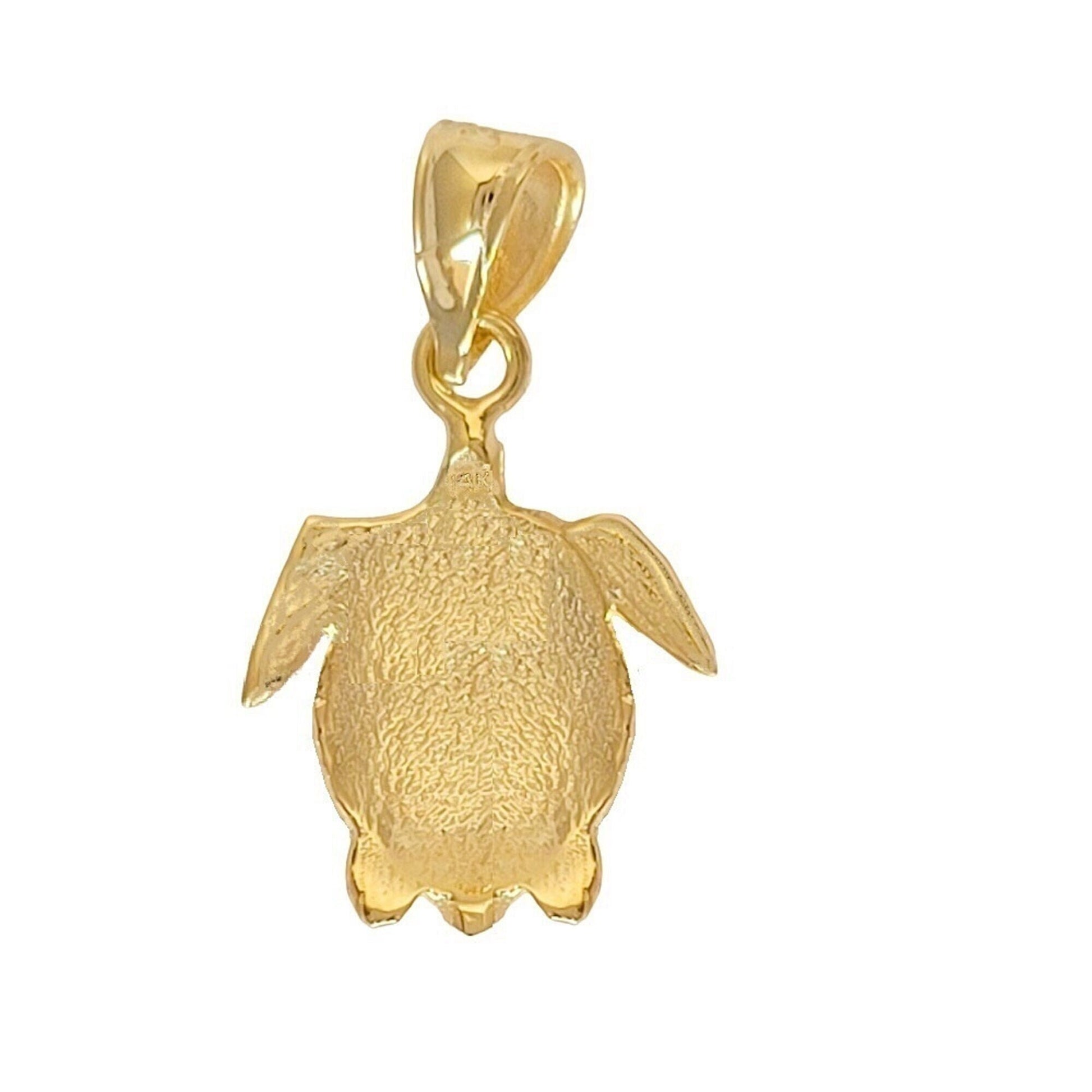 14K Yellow Gold Turtle Pendant