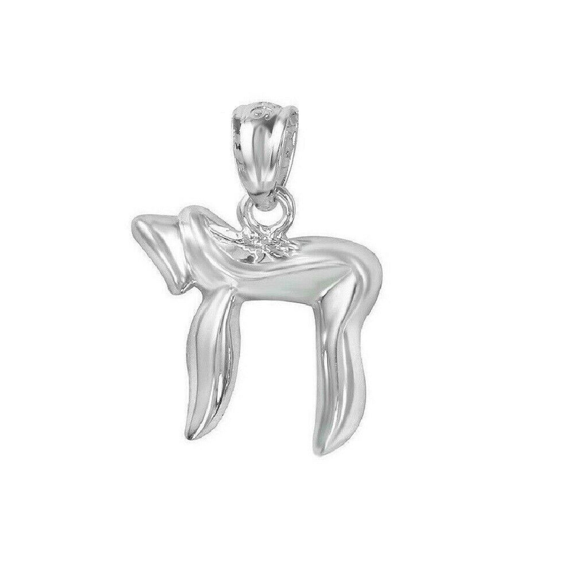 925 Sterling Silver Necklace w/ Chai Symbol Charm