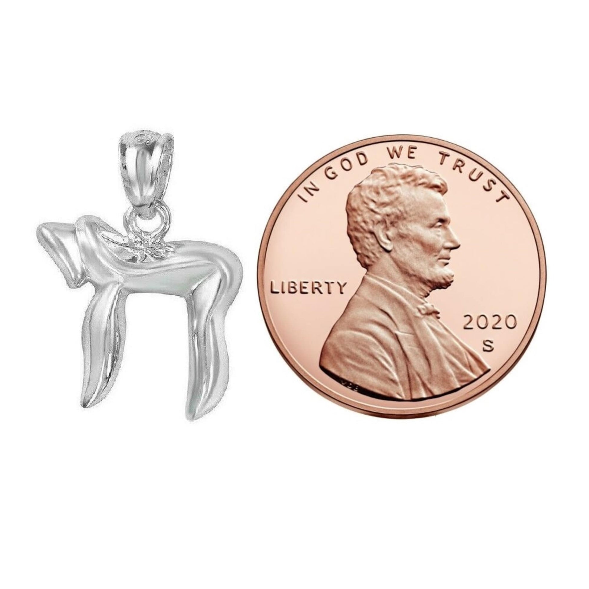 925 Sterling Silver Necklace w/ Chai Symbol Charm