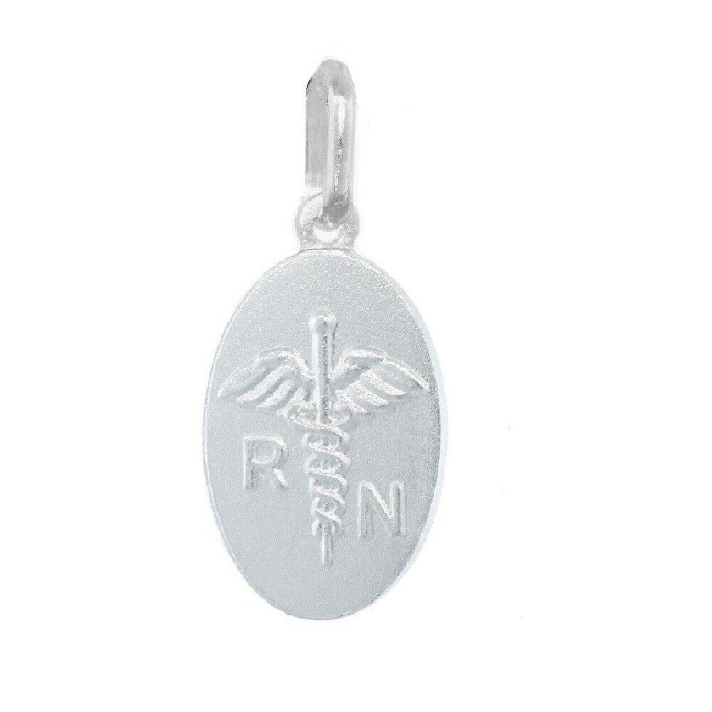 925 Sterling Silver Necklace w/ Medical RN Register Nurse Pendant Charm