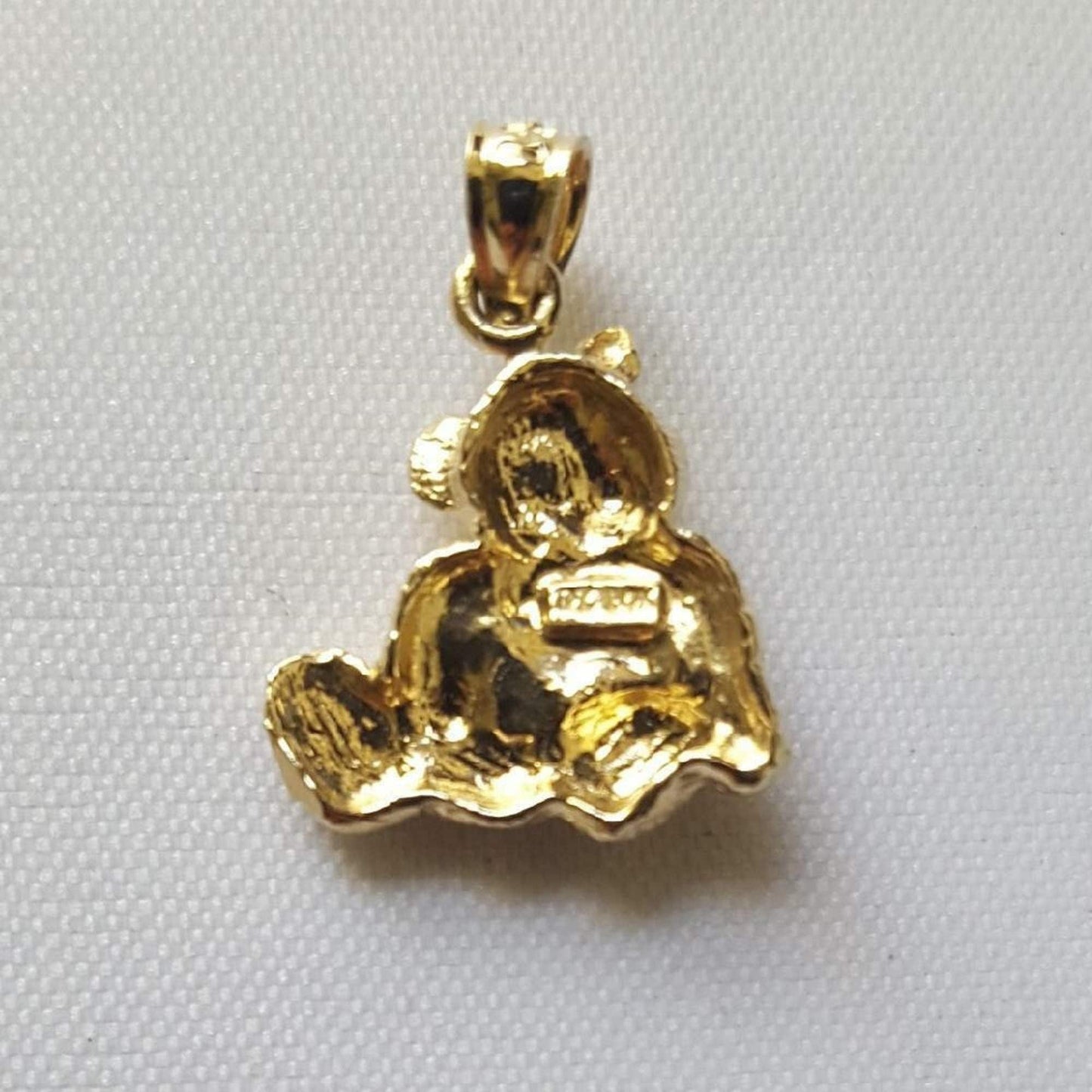 14K Yellow Gold Bear Pendant