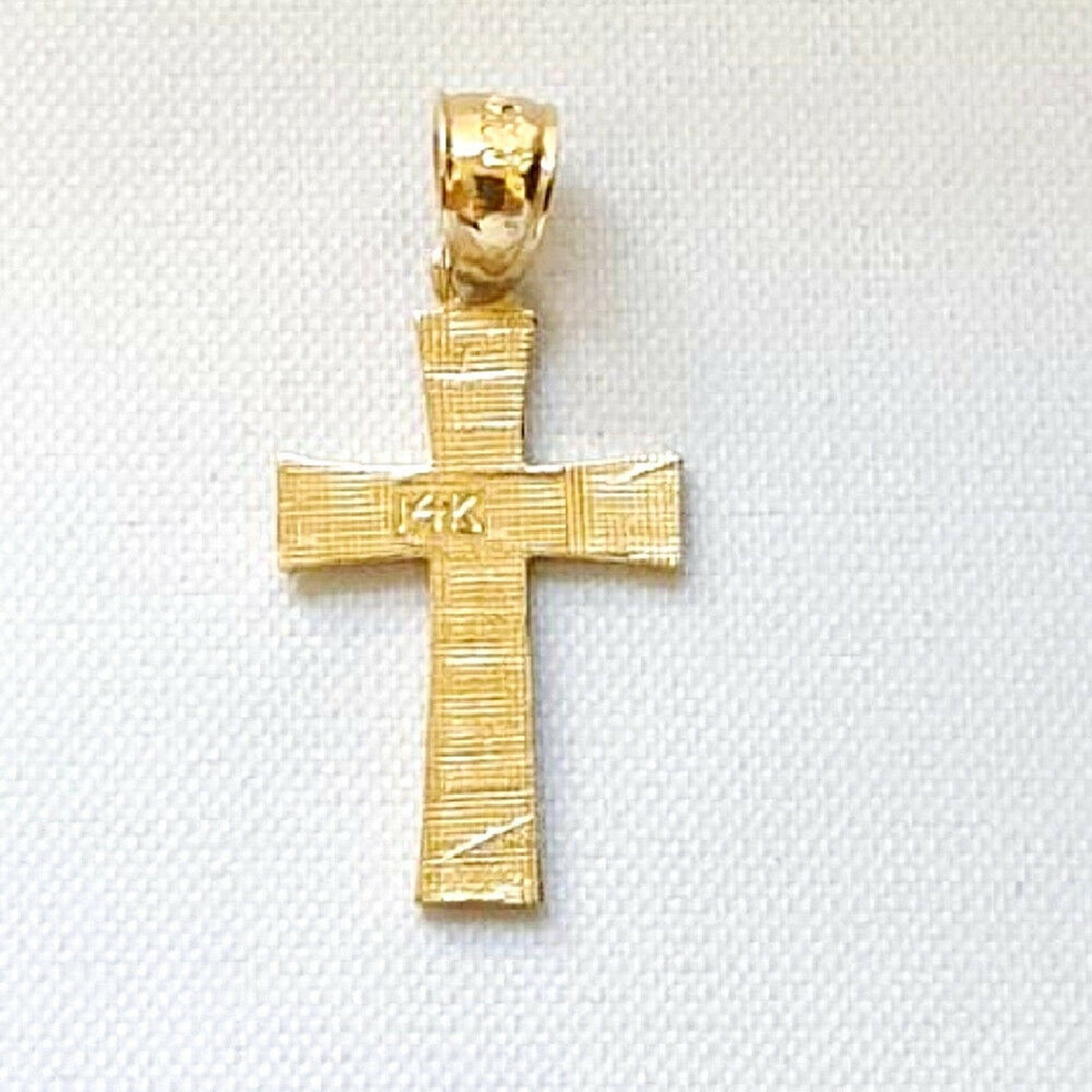 14K Yellow Gold Cross Pendant