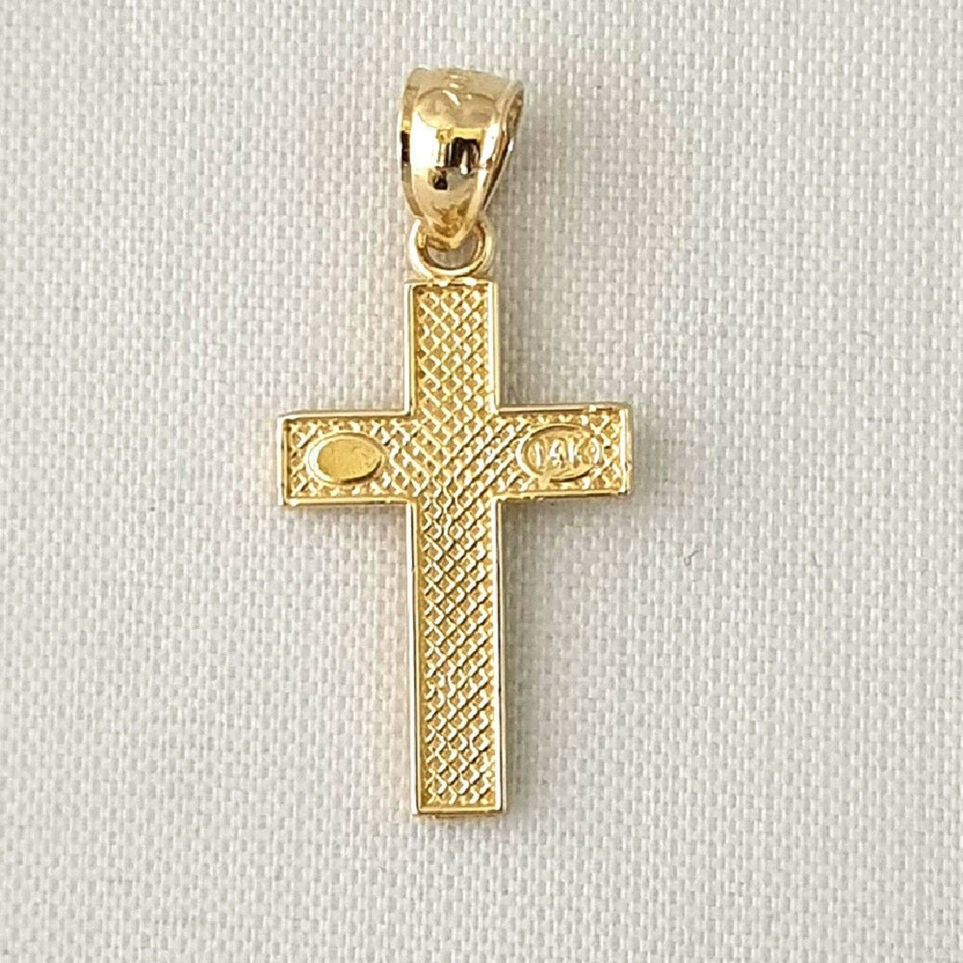14K Yellow Gold Cross Pendant