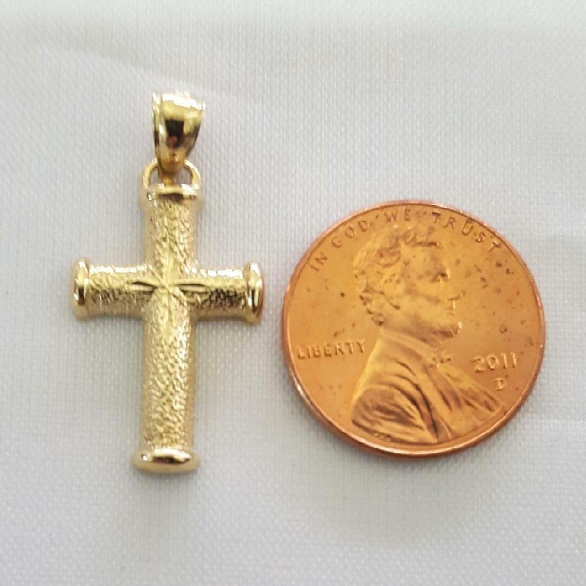 14K Yellow Gold Cross Pendant
