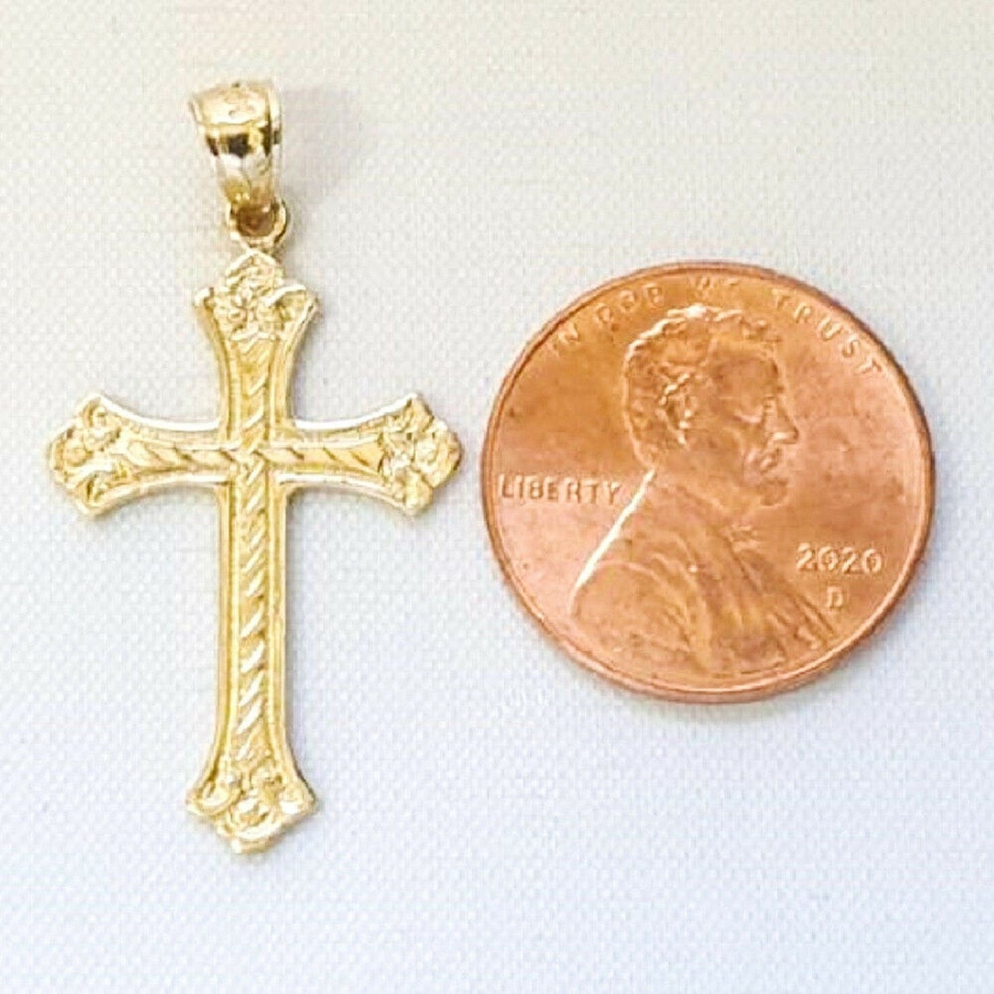 14K Yellow Gold Cross Pendant