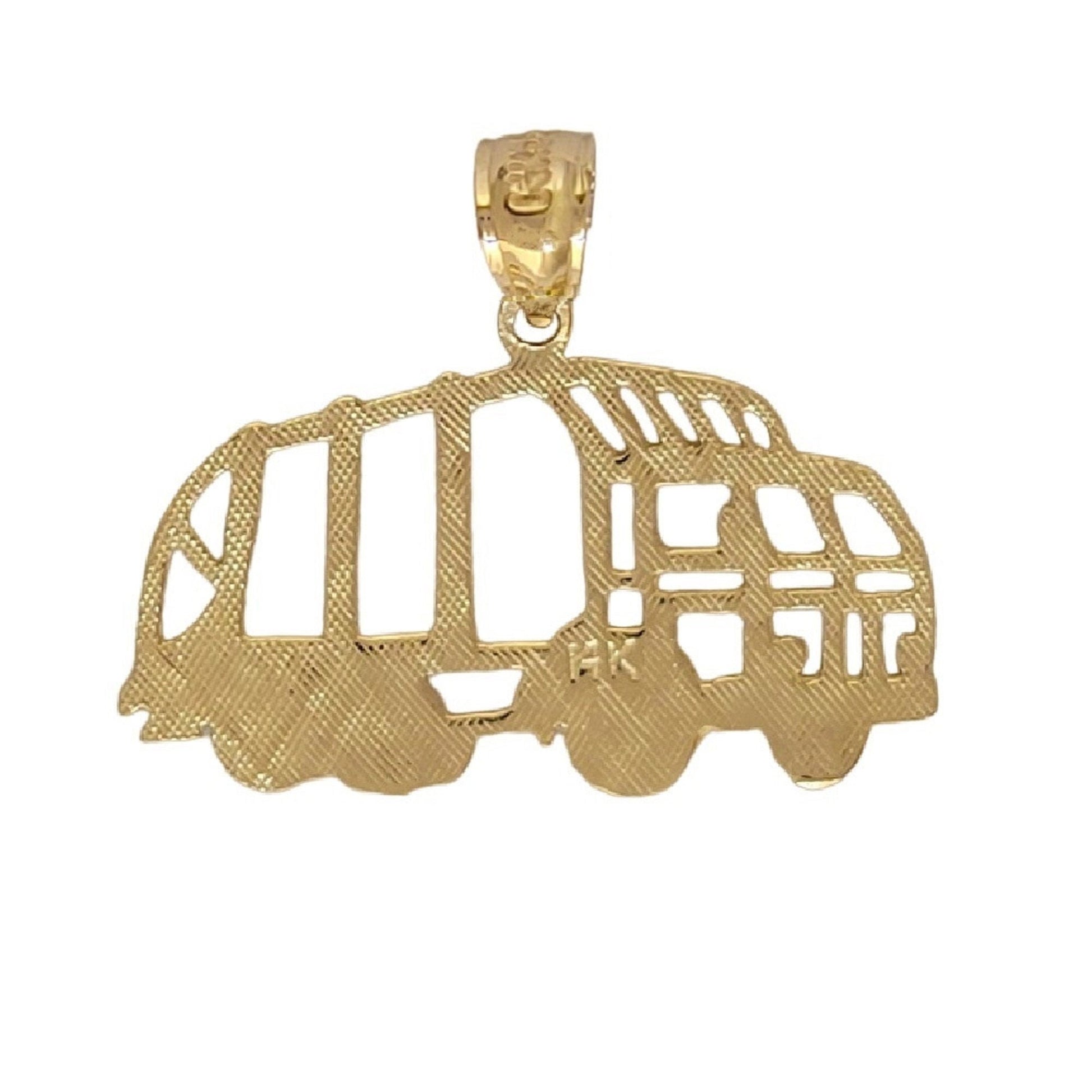 14K Yellow Gold DUMP TRUCK Pendant