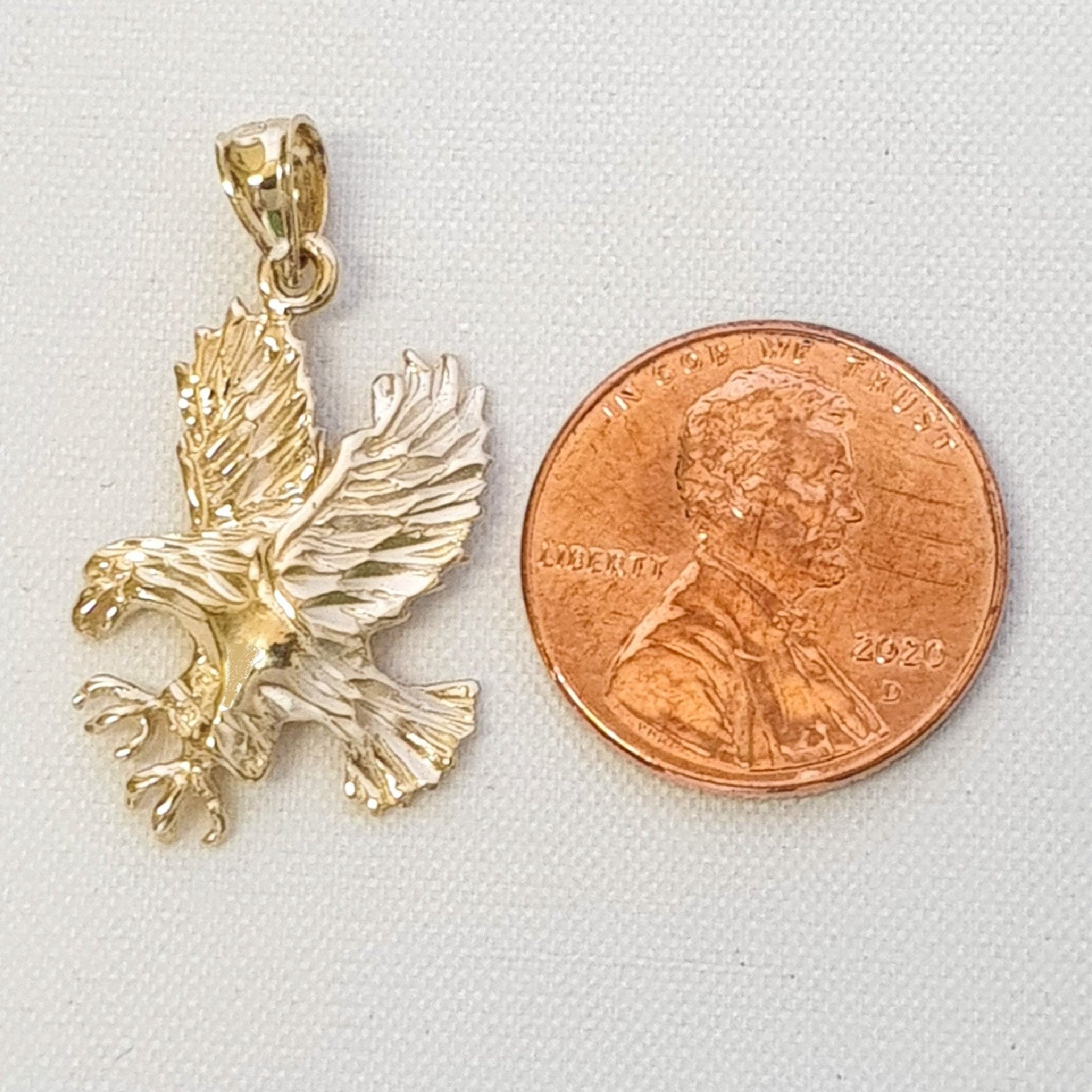 14K Yellow Gold Eagle Pendant