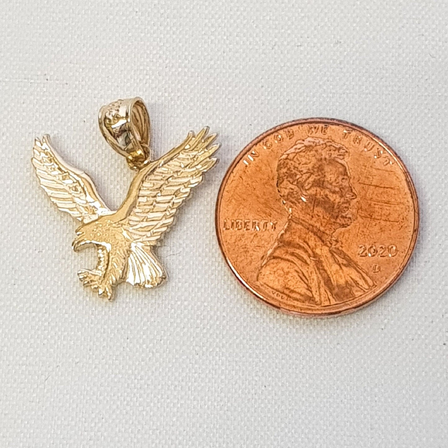 14K Yellow Gold Eagle Pendant