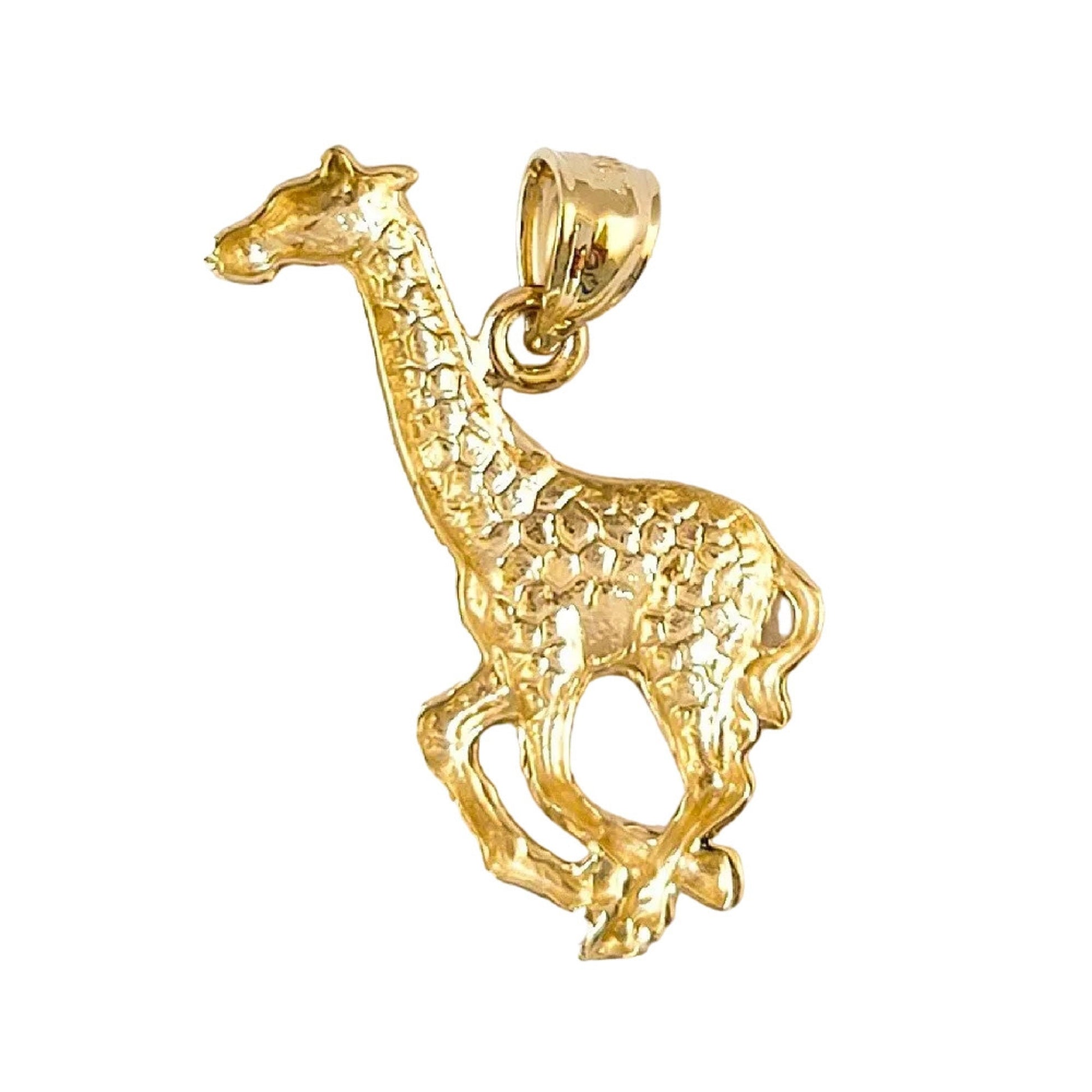 14K Yellow Gold Giraffe Pendant